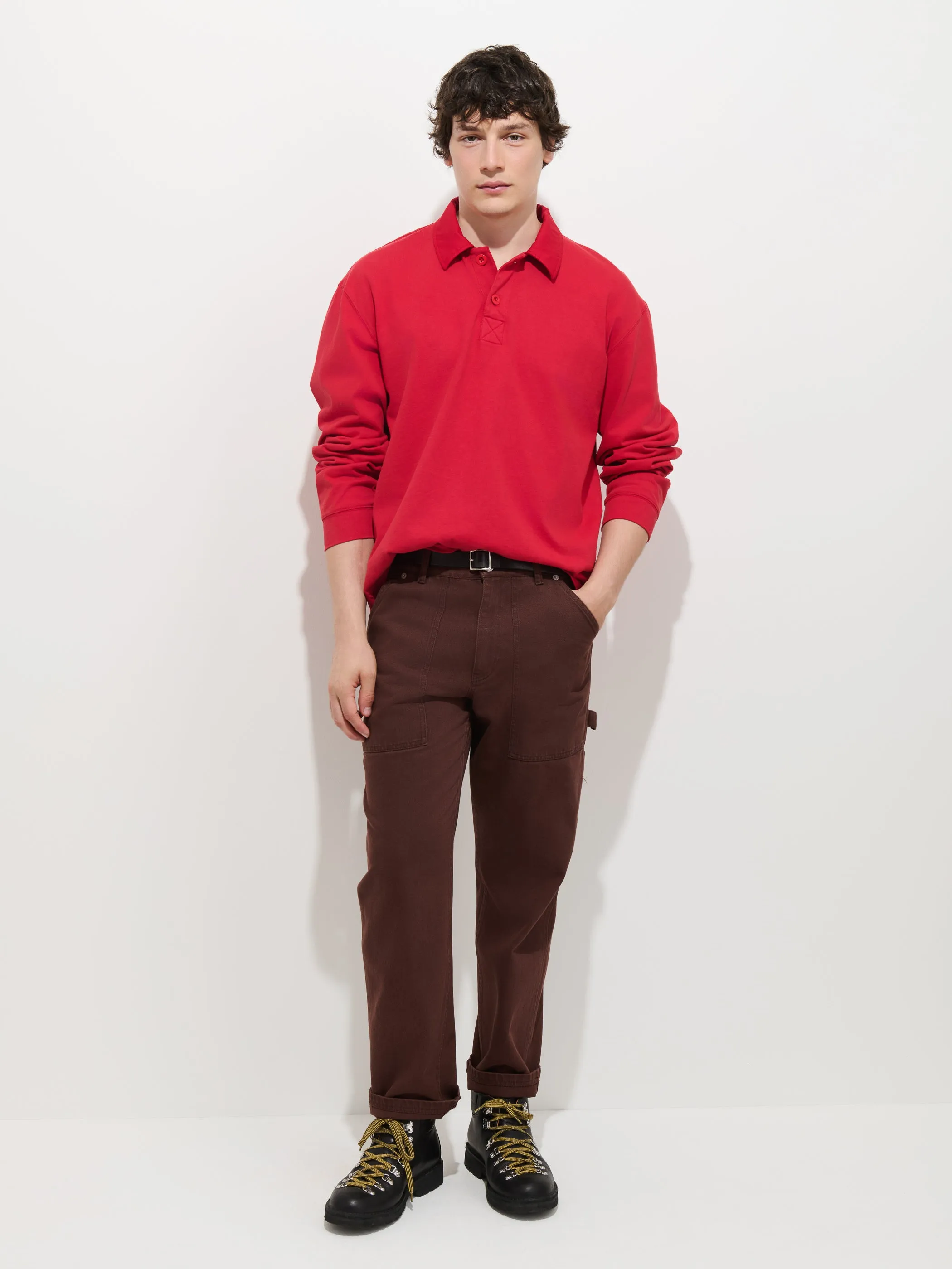 Garment Dyed Rugby Shirt In Cotton Jersey sold by Alex Mill