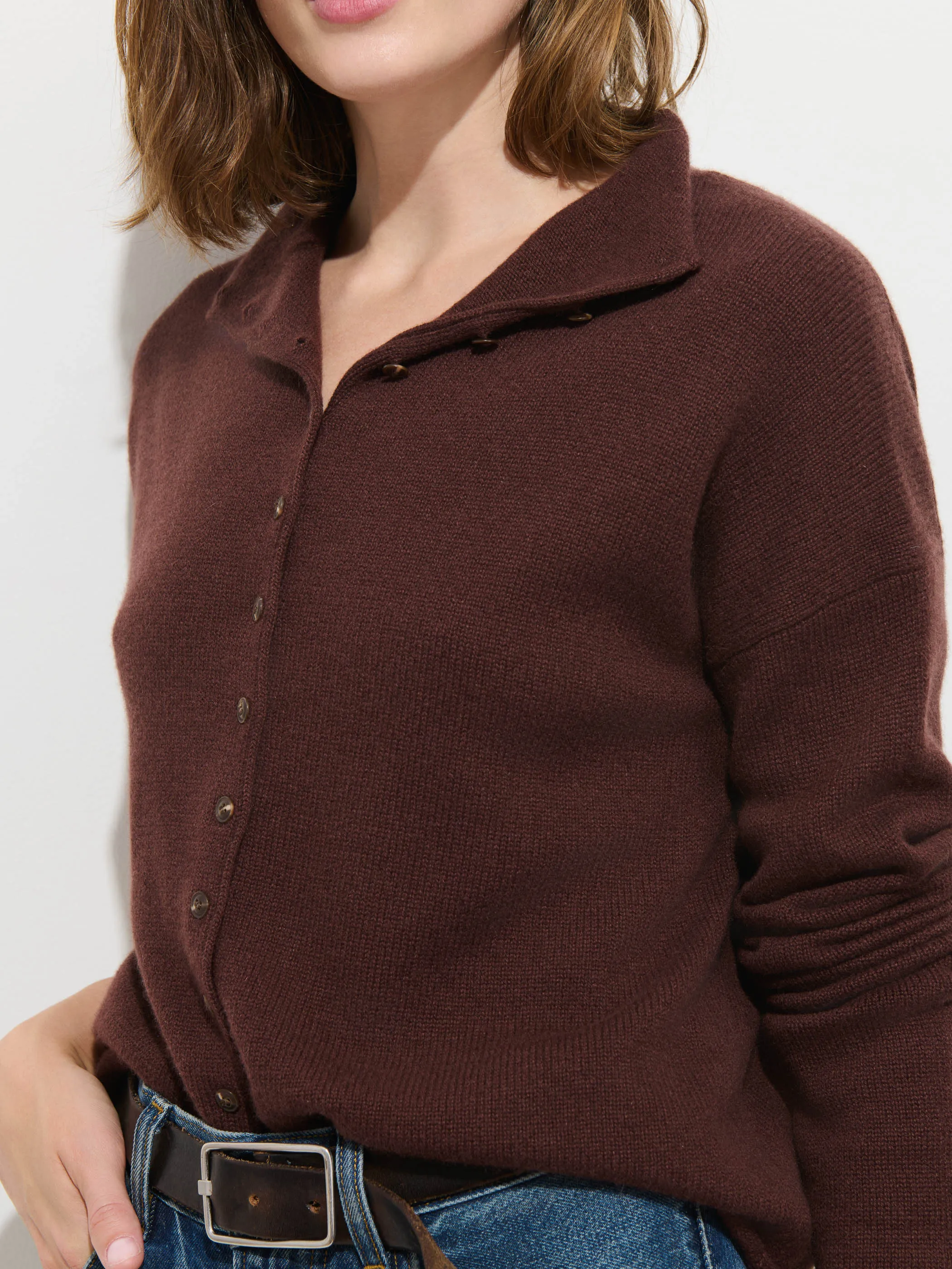 Taylor Cardigan in Washed Cashmere sold by Alex Mill product image thumbnail 3