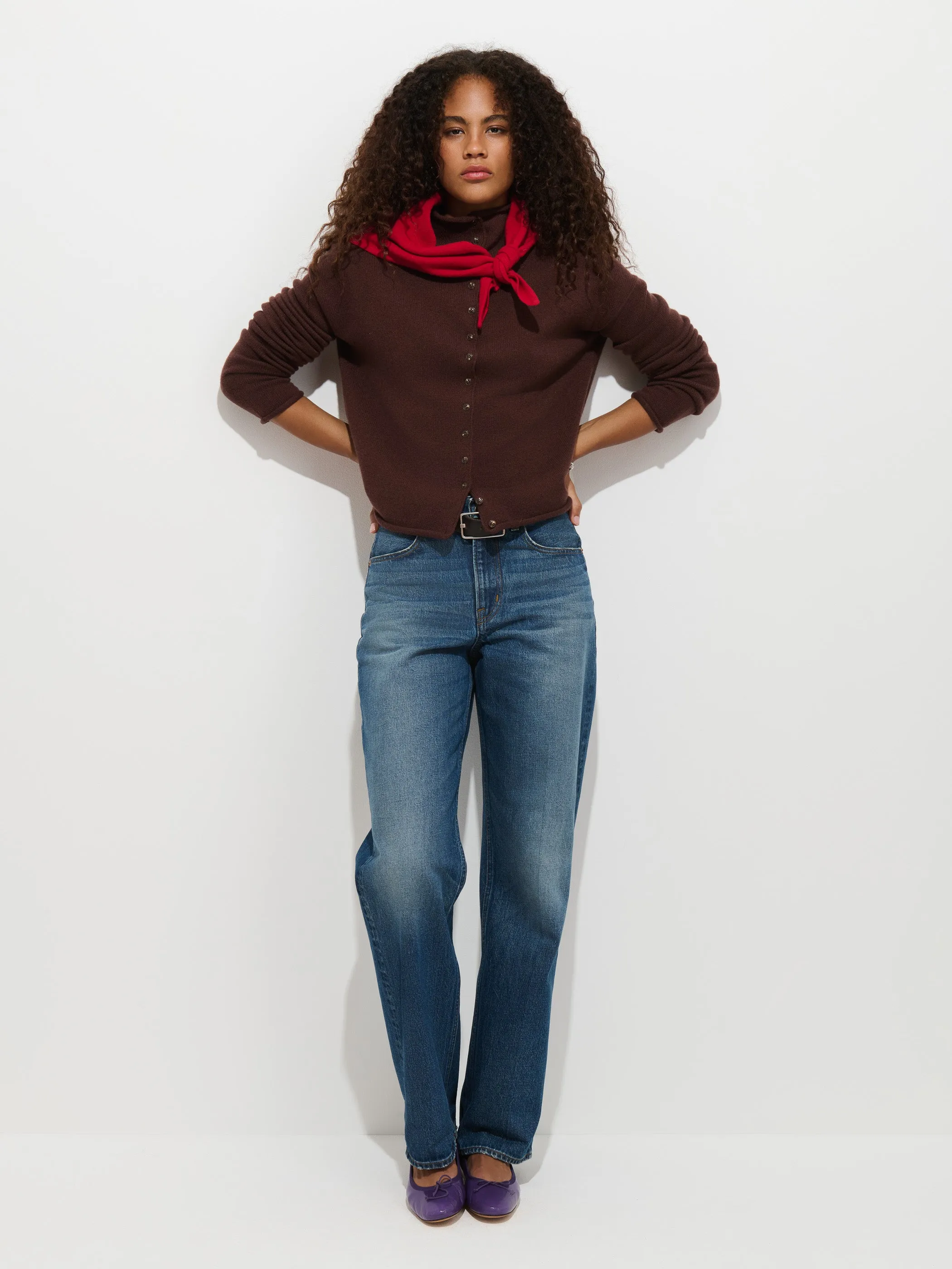 Taylor Cardigan in Washed Cashmere sold by Alex Mill product image thumbnail 4