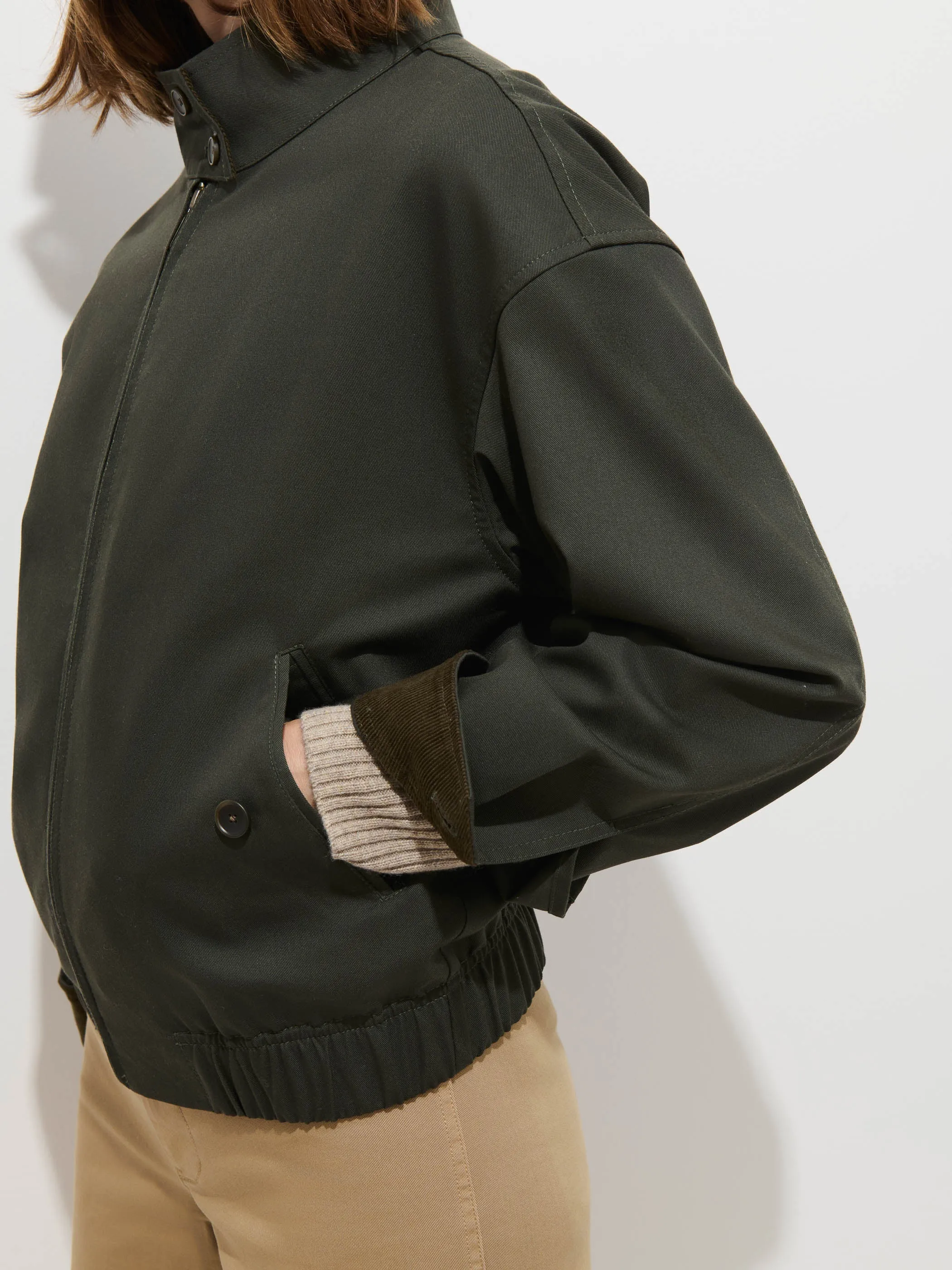 Brighton Zip Jacket in Twill Gabardine sold by Alex Mill product image thumbnail 5