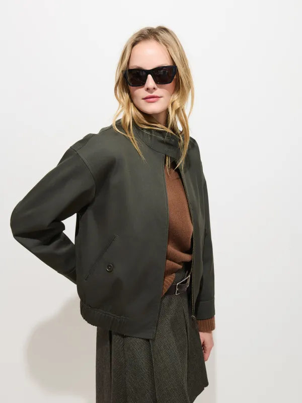 Brighton Zip Jacket in Twill Gabardine made by Alex Mill