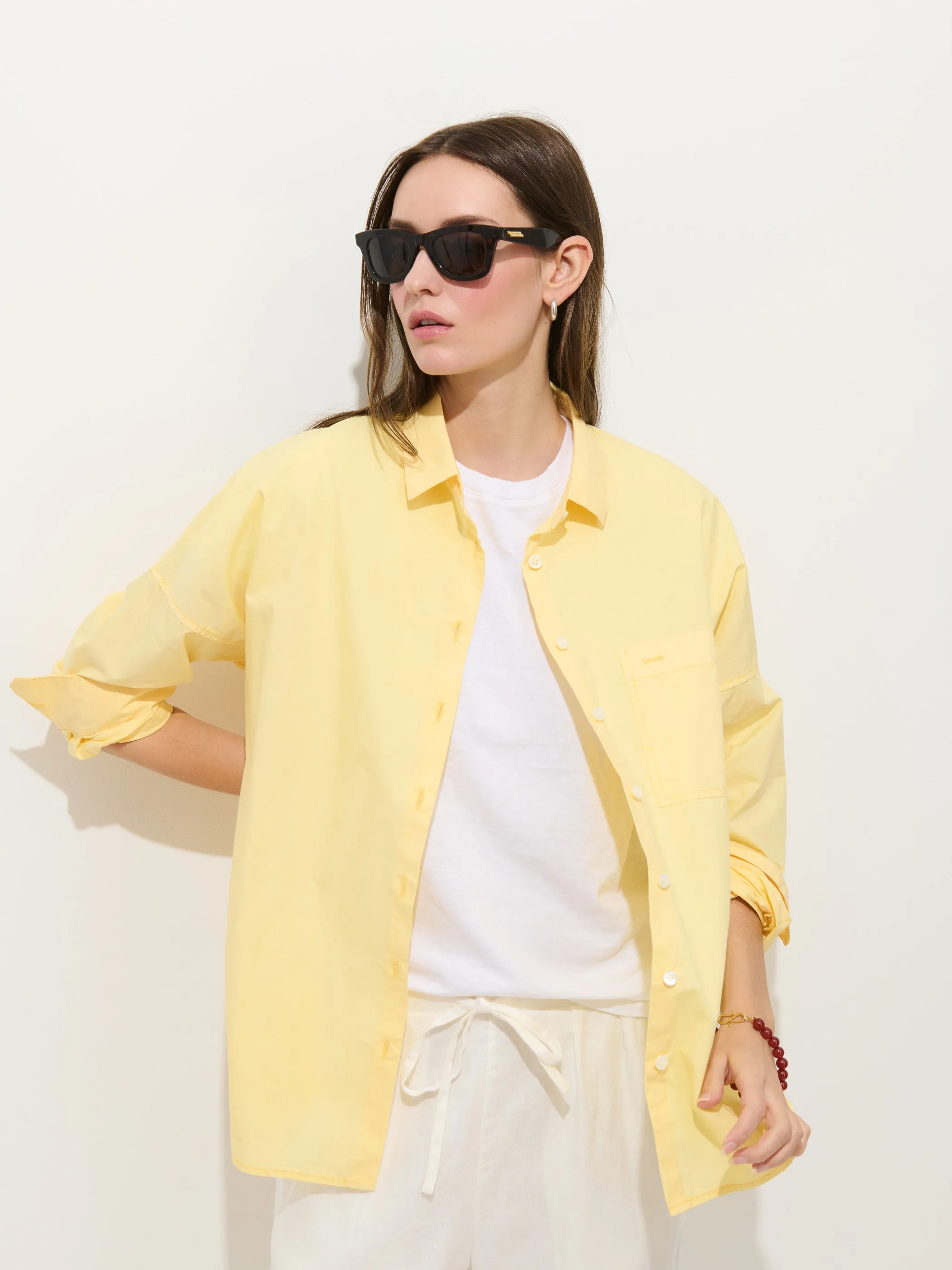 Jo Shirt In Cotton Poplin sold by Alex Mill product image thumbnail 4
