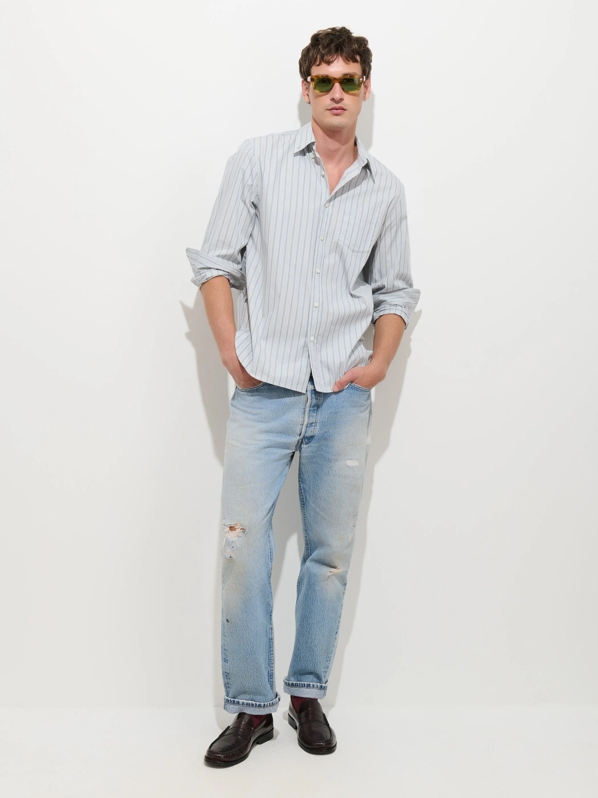 Mill Striped Shirt in Cotton Poplin sold by Alex Mill product image thumbnail 3