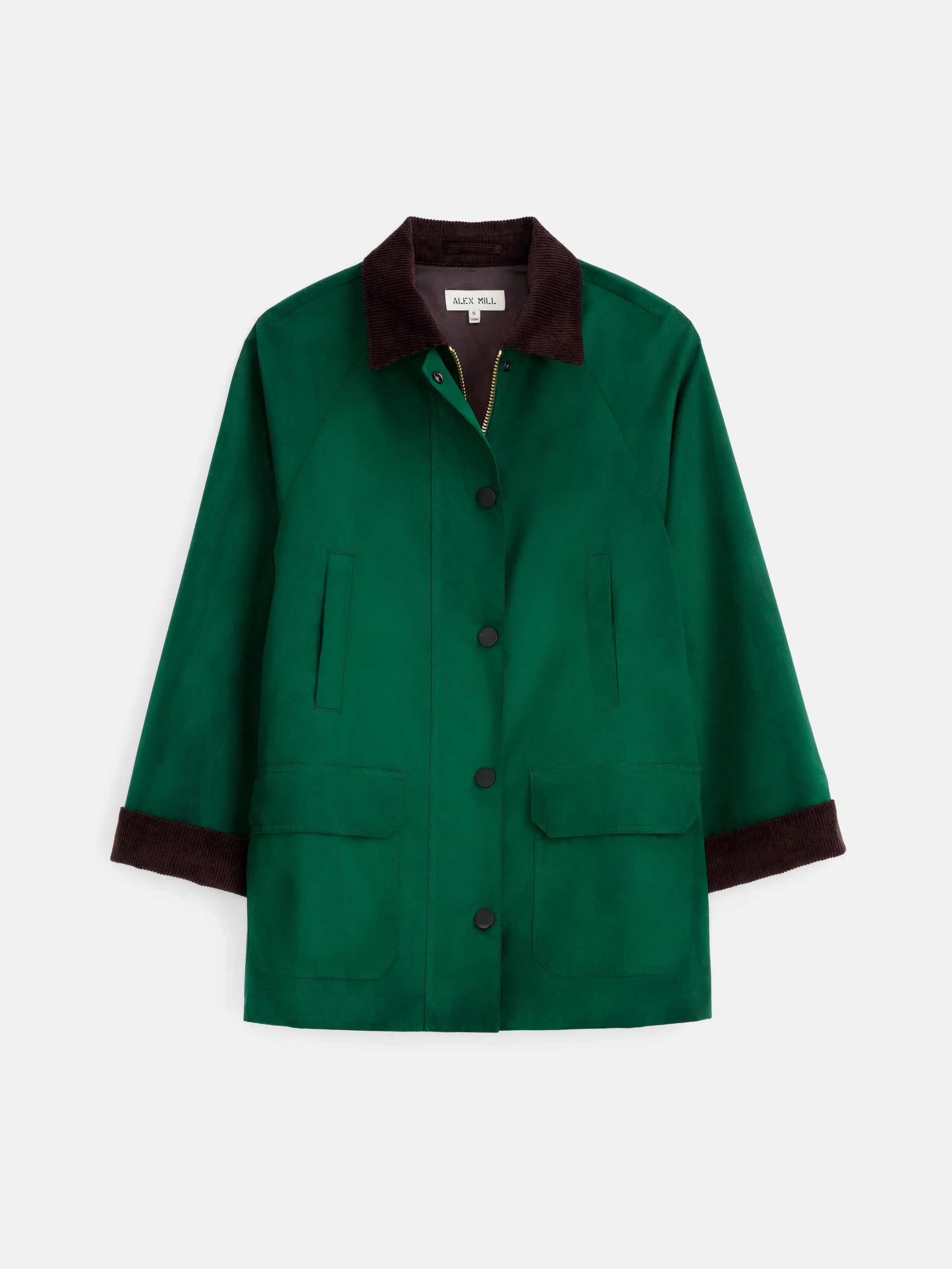 Chiltern Street Long Jacket in Waxed Cotton sold by Alex Mill product image thumbnail 2