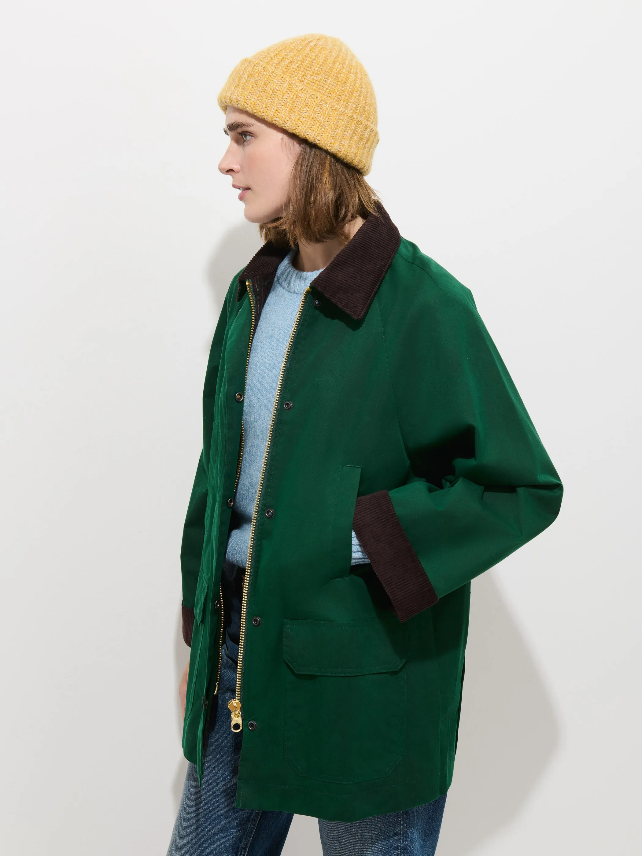 Chiltern Street Long Jacket in Waxed Cotton sold by Alex Mill product image thumbnail 4