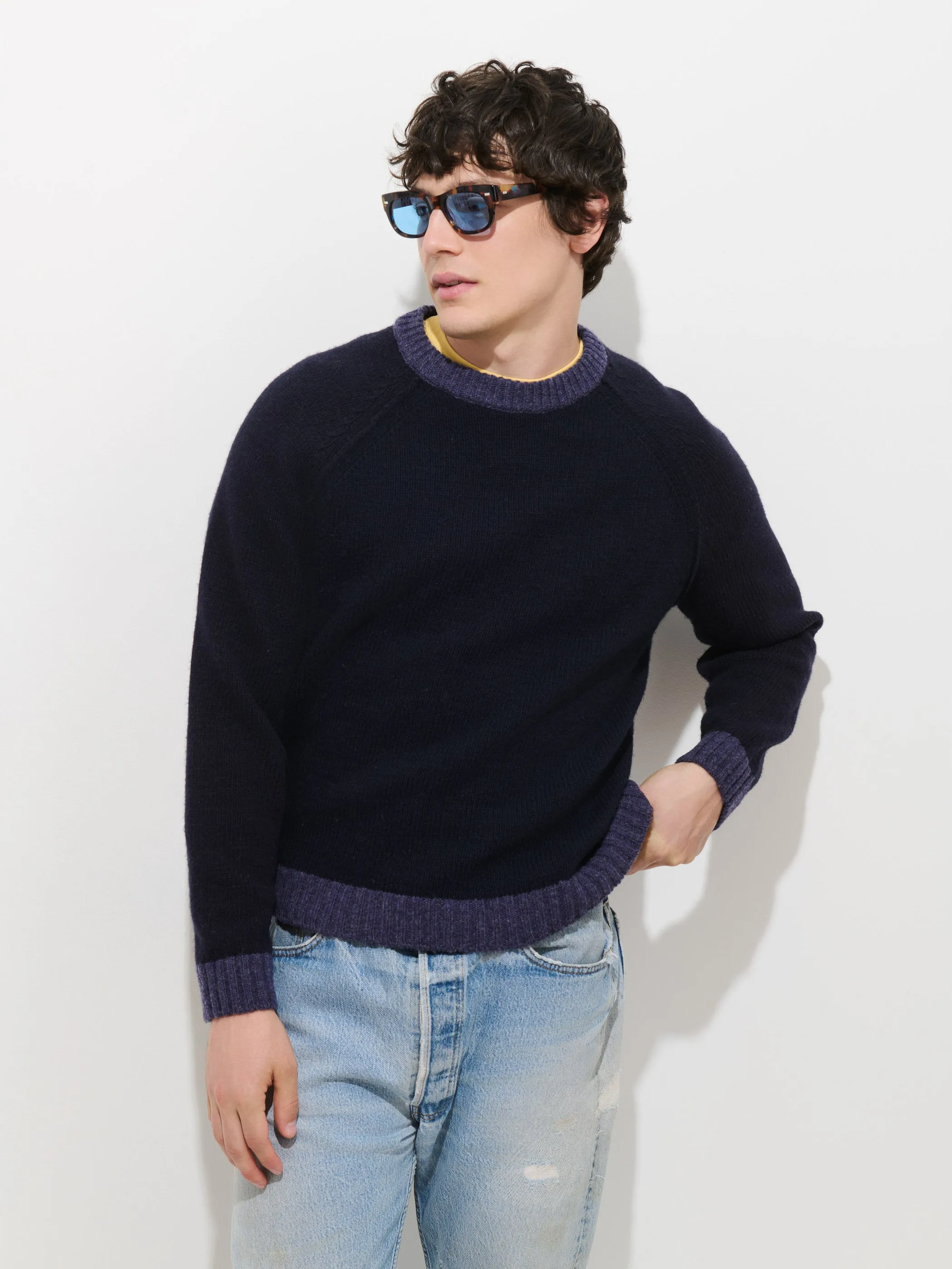 Hank Raglan Crewneck Sweater in Merino Wool sold by Alex Mill product image thumbnail 4