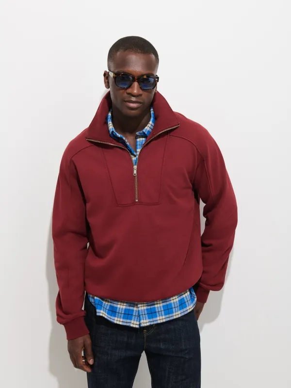 Noah Half Zip in Cotton Fleece made by Alex Mill