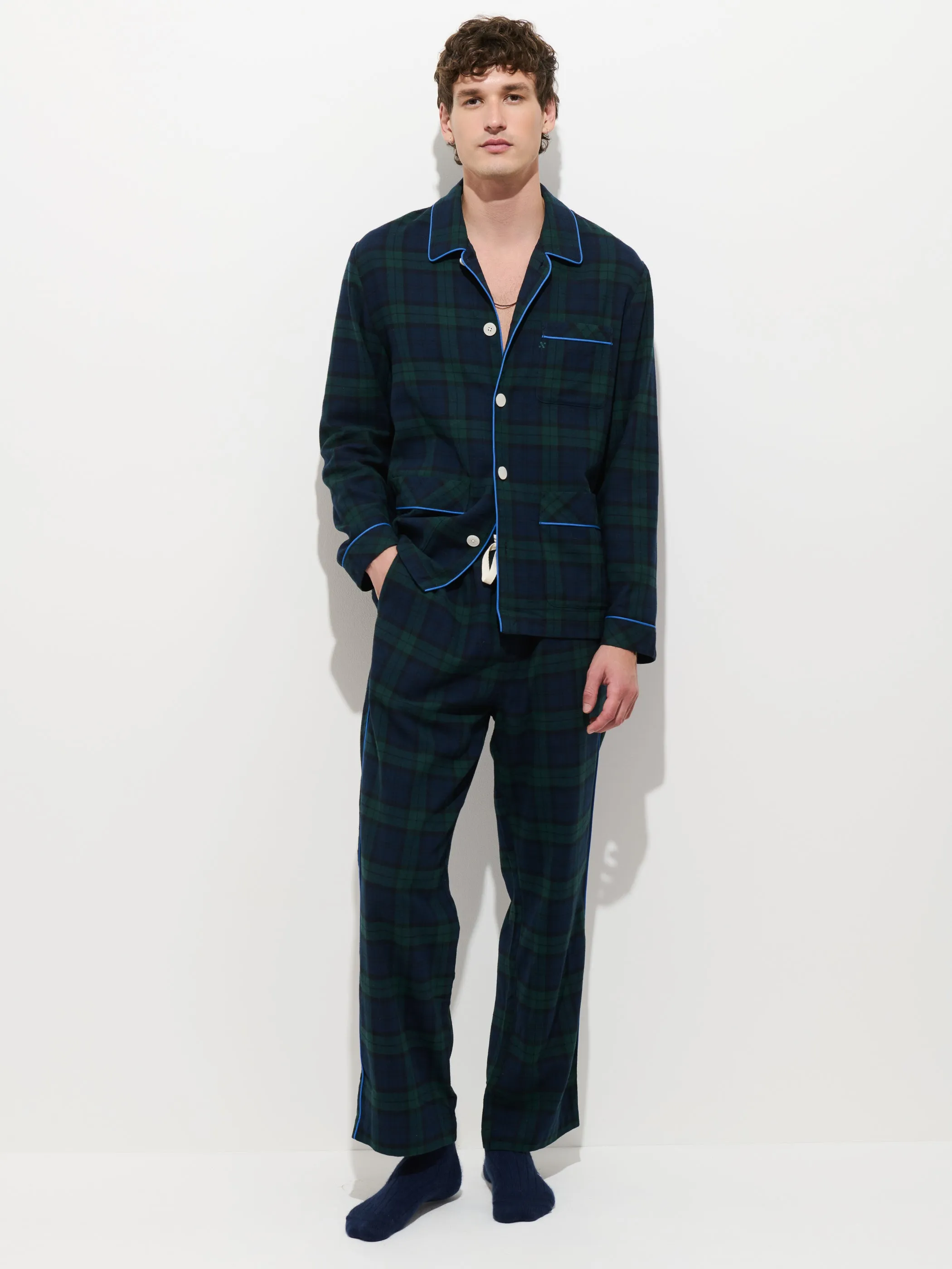 Snooze Tartan Pant in Cotton sold by Alex Mill
