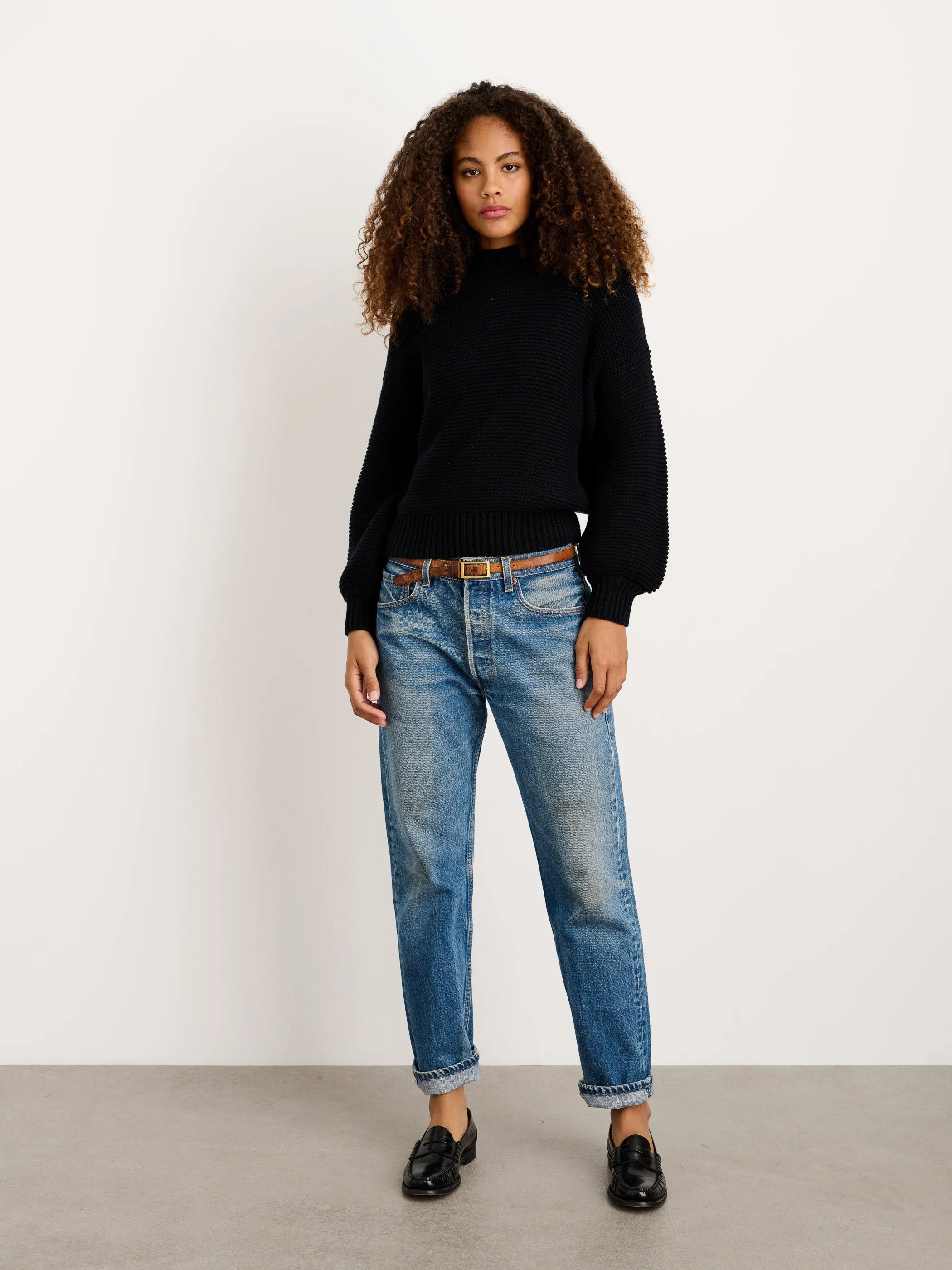 Button-Back Crewneck Sweater sold by Alex Mill product image thumbnail 2