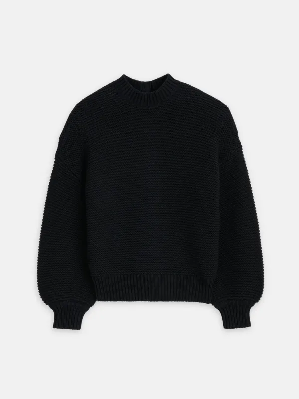 Button-Back Crewneck Sweater sold by Alex Mill