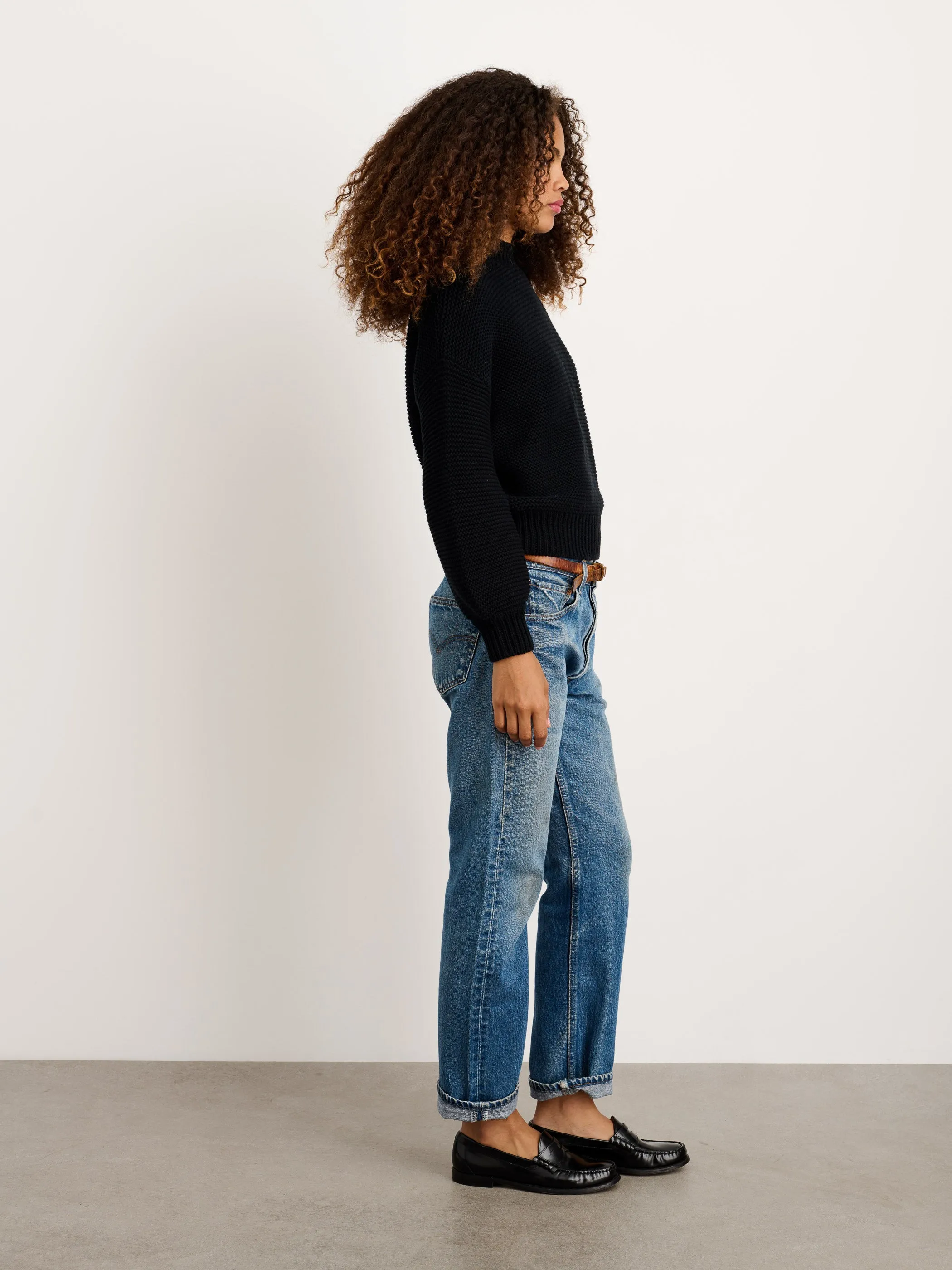 Button-Back Crewneck Sweater sold by Alex Mill product image thumbnail 3