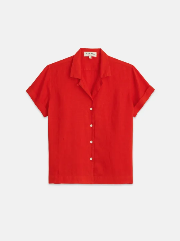 Maddie Camp Shirt In Linen sold by Alex Mill