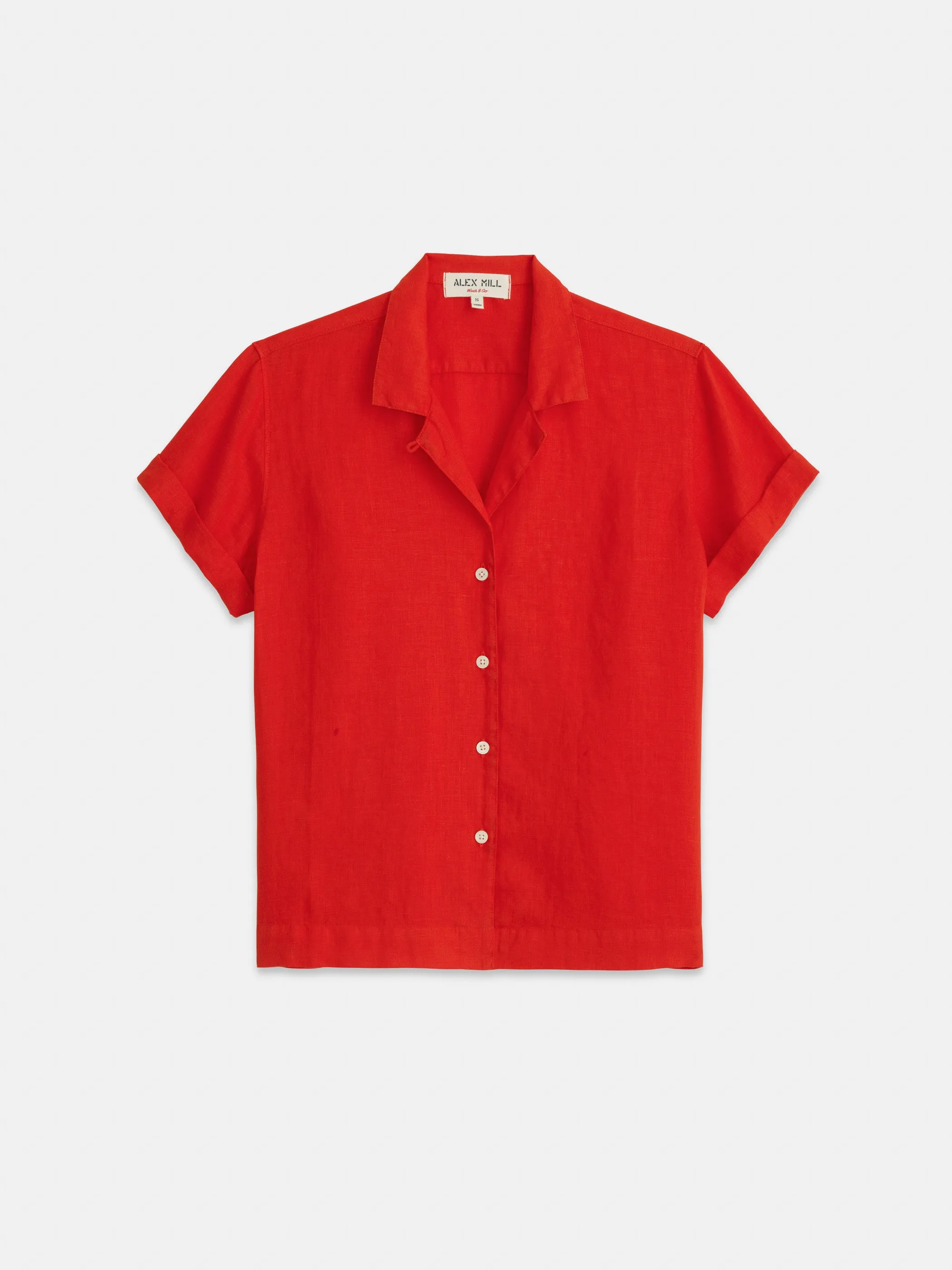 Maddie Camp Shirt In Linen sold by Alex Mill
