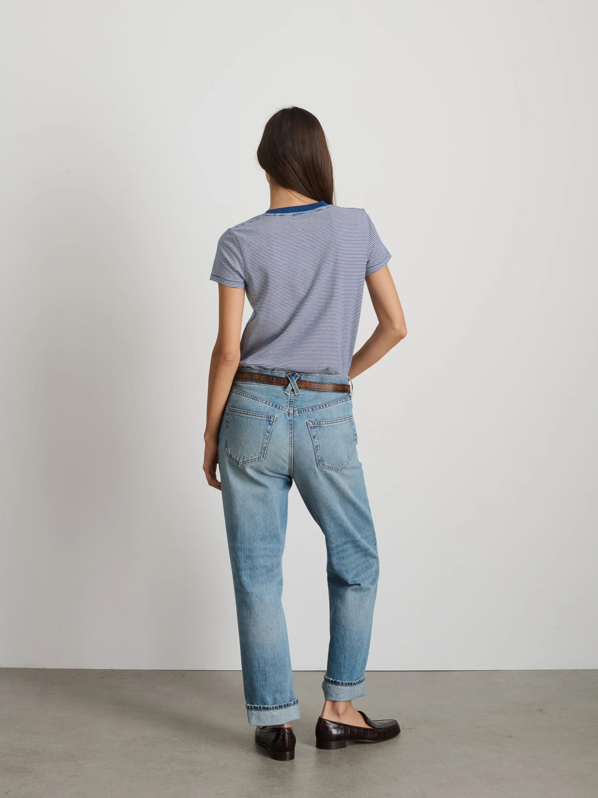 Prospect Tee in Striped Cotton Jersey sold by Alex Mill product image thumbnail 5