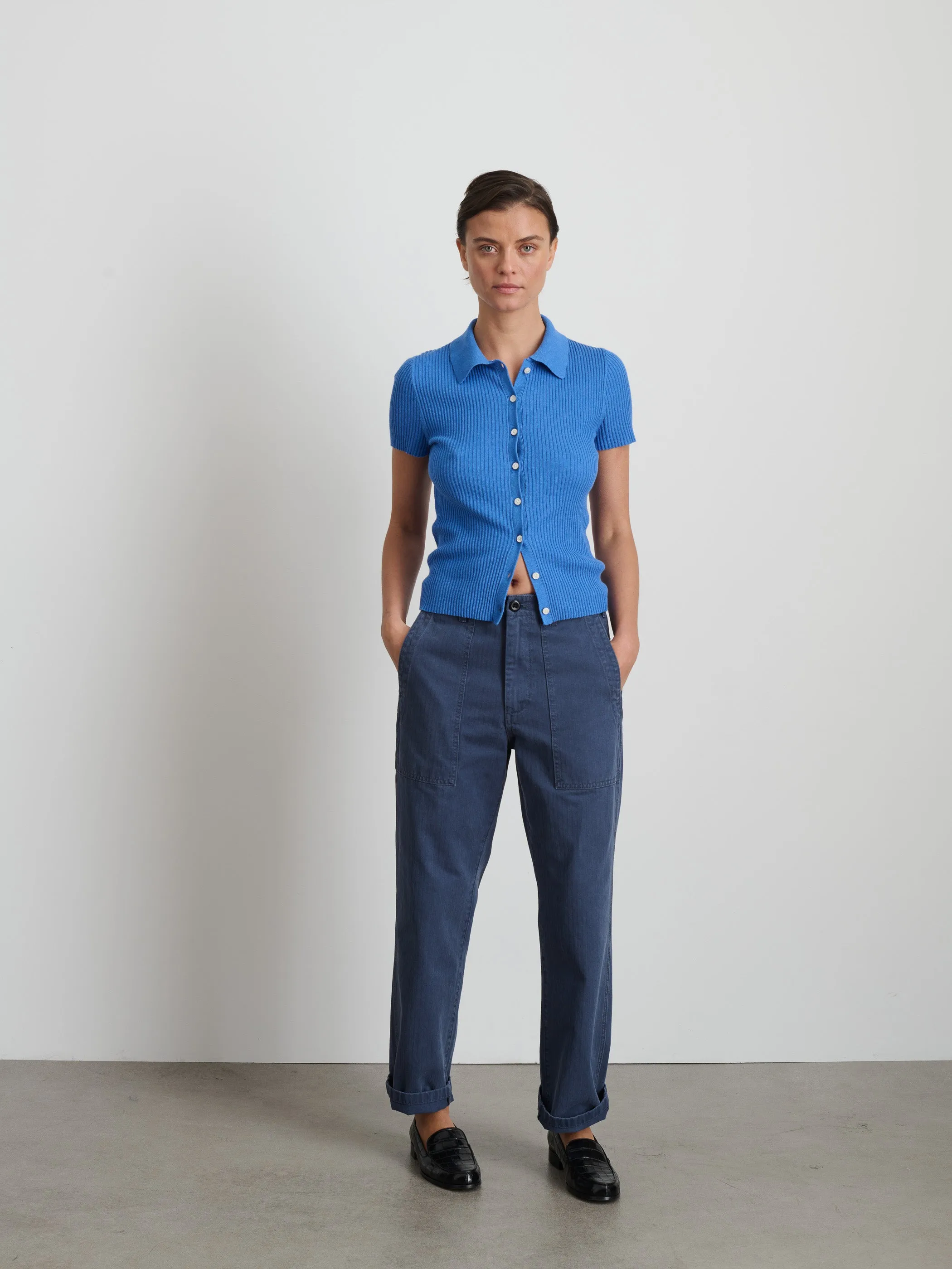Suzanne Ribbed Polo sold by Alex Mill product image thumbnail 3