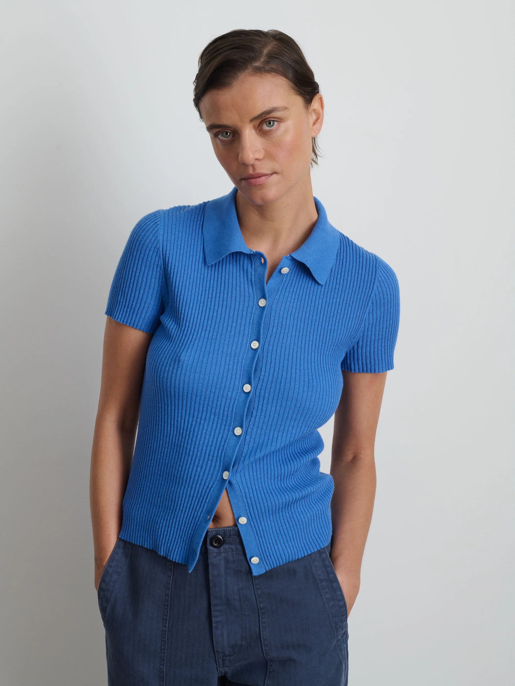 Suzanne Ribbed Polo sold by Alex Mill product image thumbnail 2