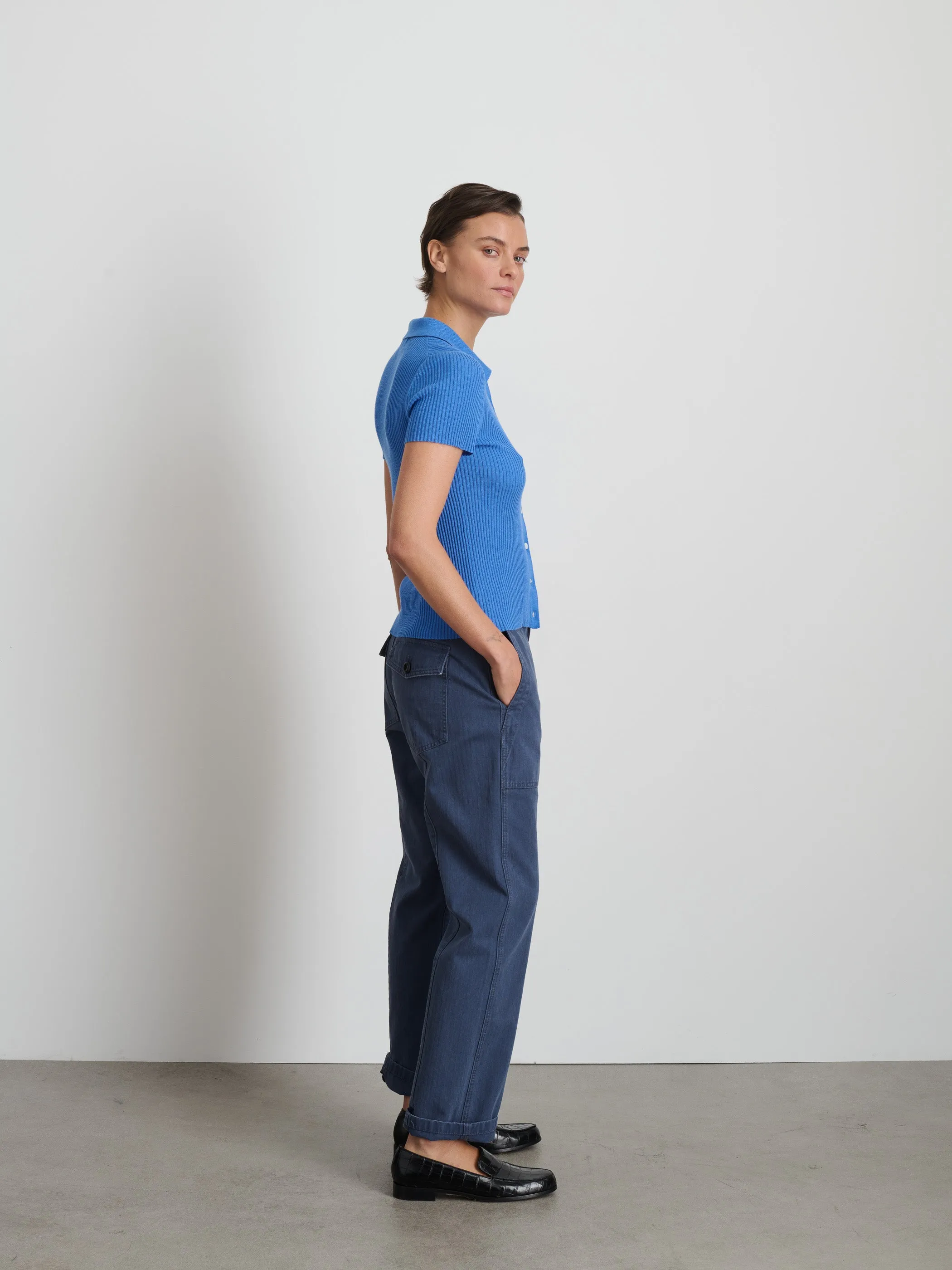 Suzanne Ribbed Polo sold by Alex Mill product image thumbnail 4