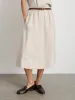 Maddie Skirt In Flax Linen sold by Alex Mill
