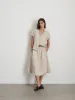 Maddie Skirt In Flax Linen sold by Alex Mill