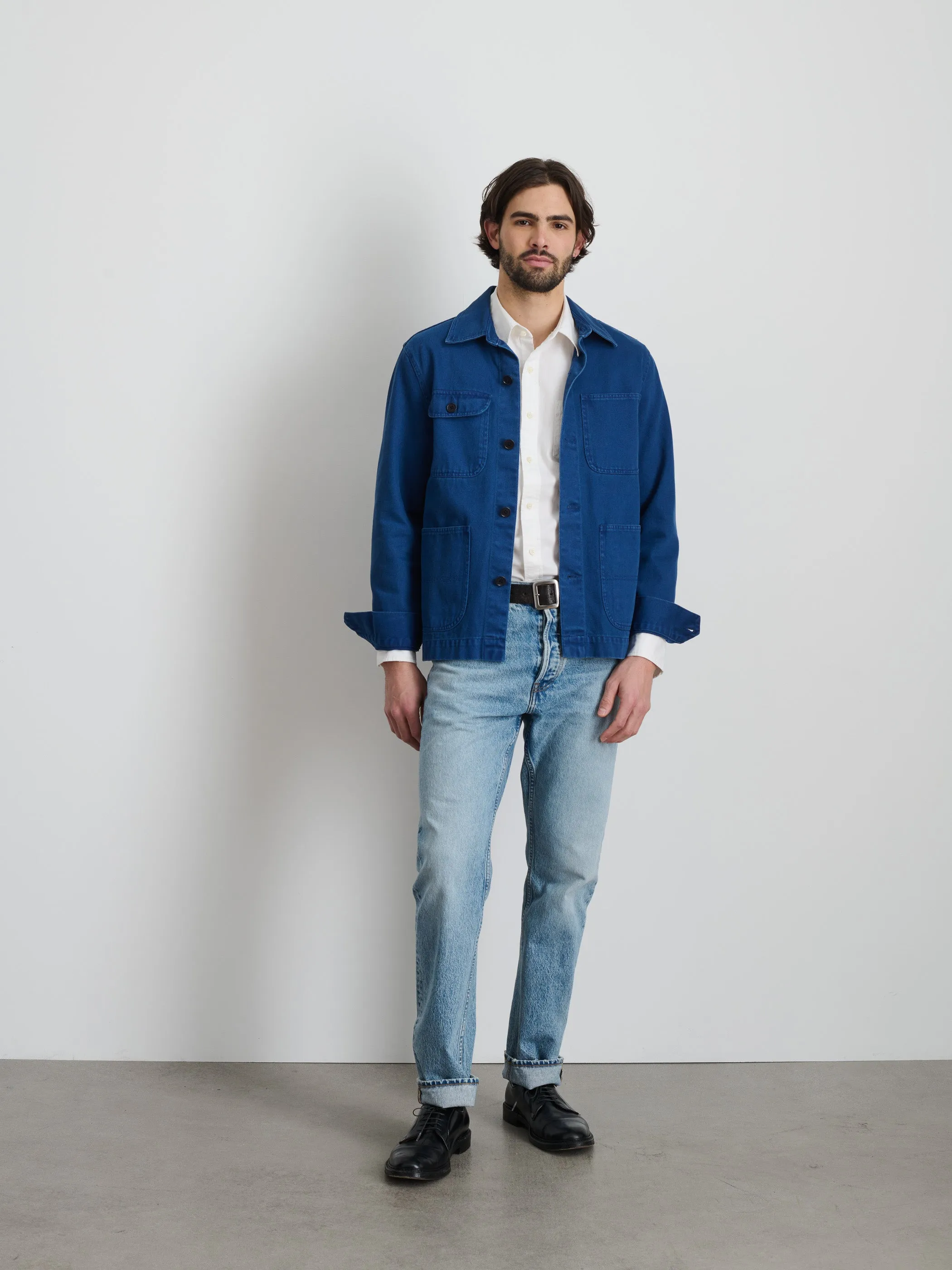 Garment Dyed Work Jacket In Recycled Denim sold by Alex Mill product image thumbnail 3