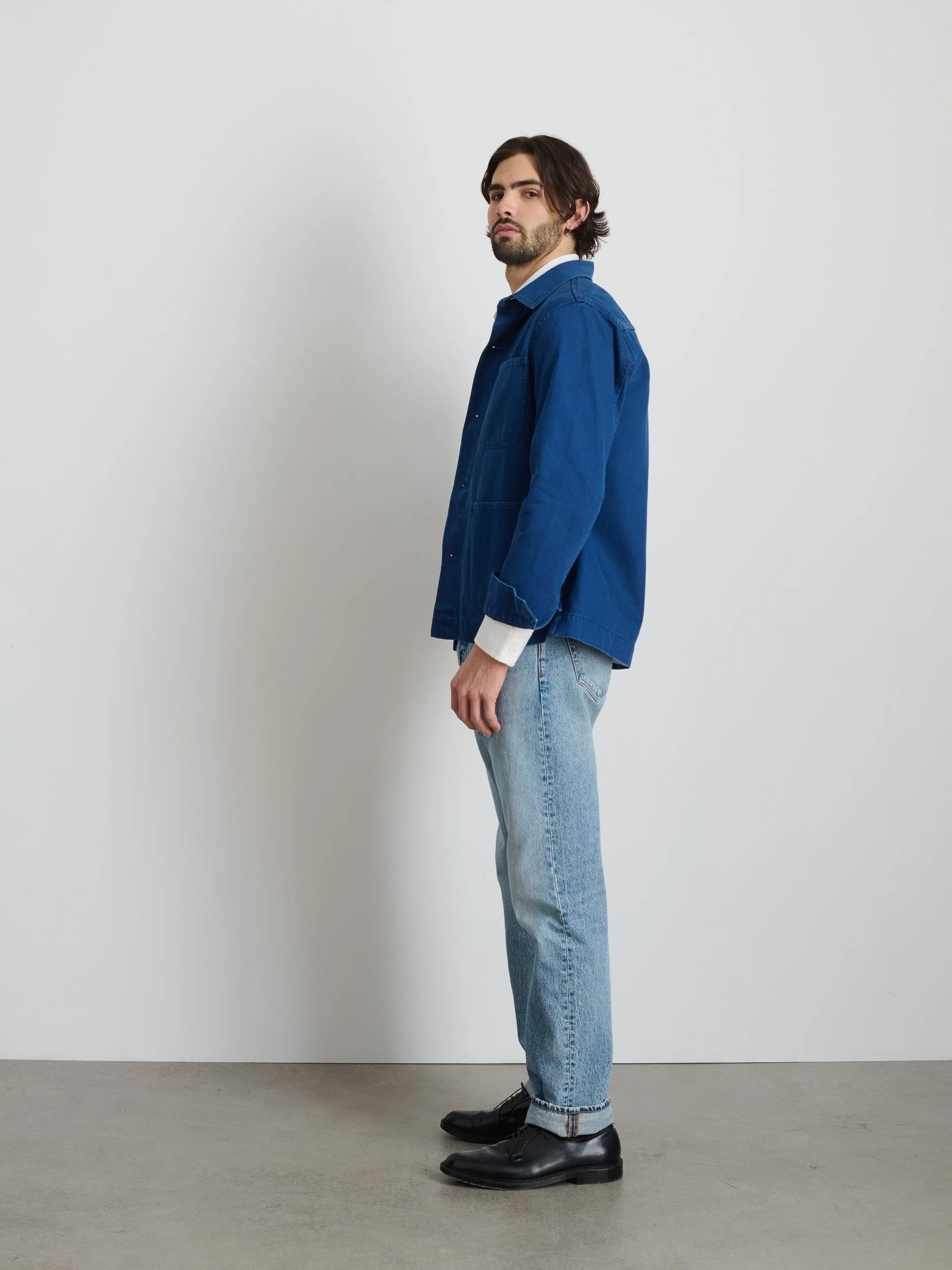 Garment Dyed Work Jacket In Recycled Denim sold by Alex Mill product image thumbnail 4