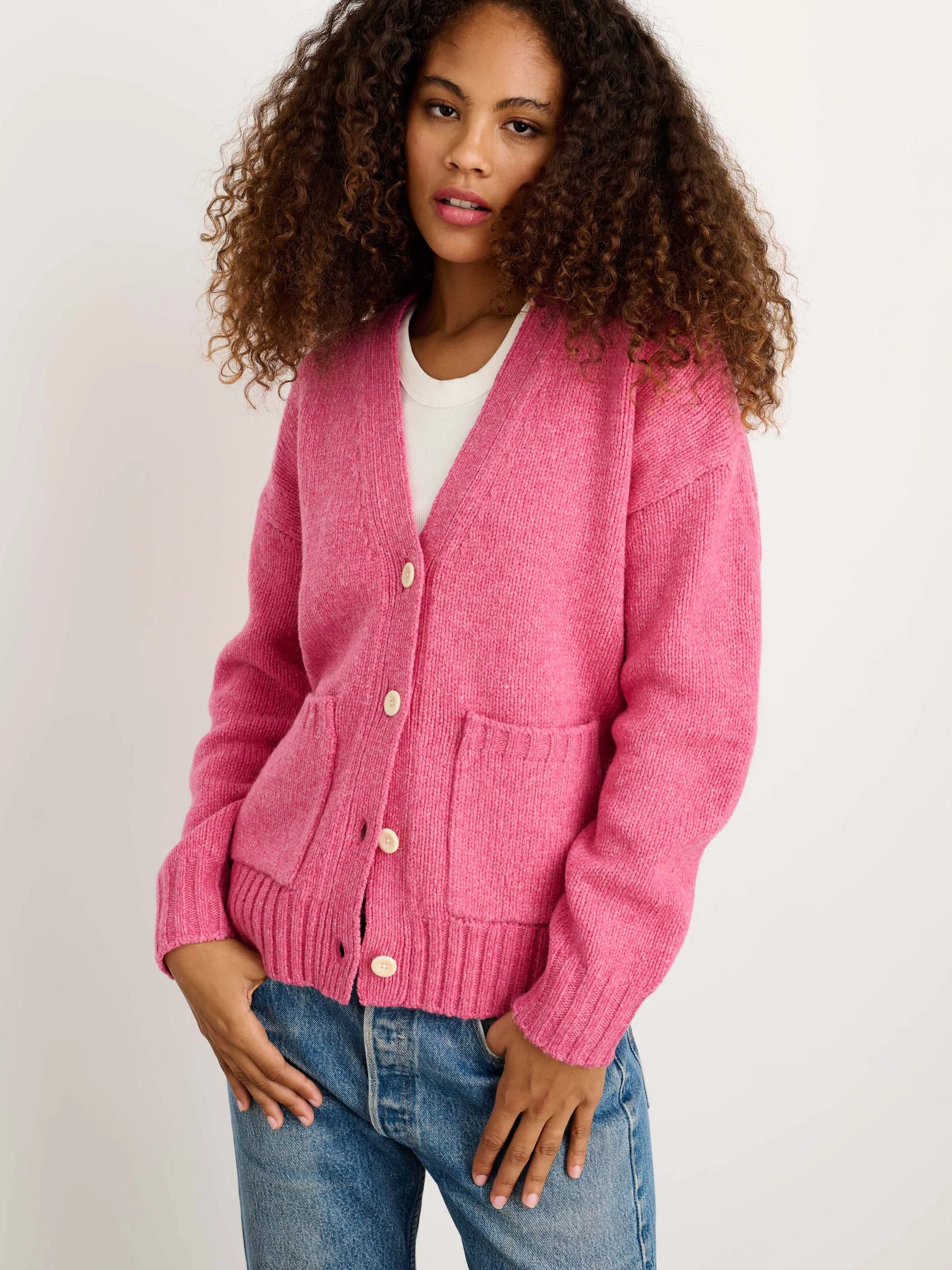 Emma Cardigan in Lambswool sold by Alex Mill product image thumbnail 3