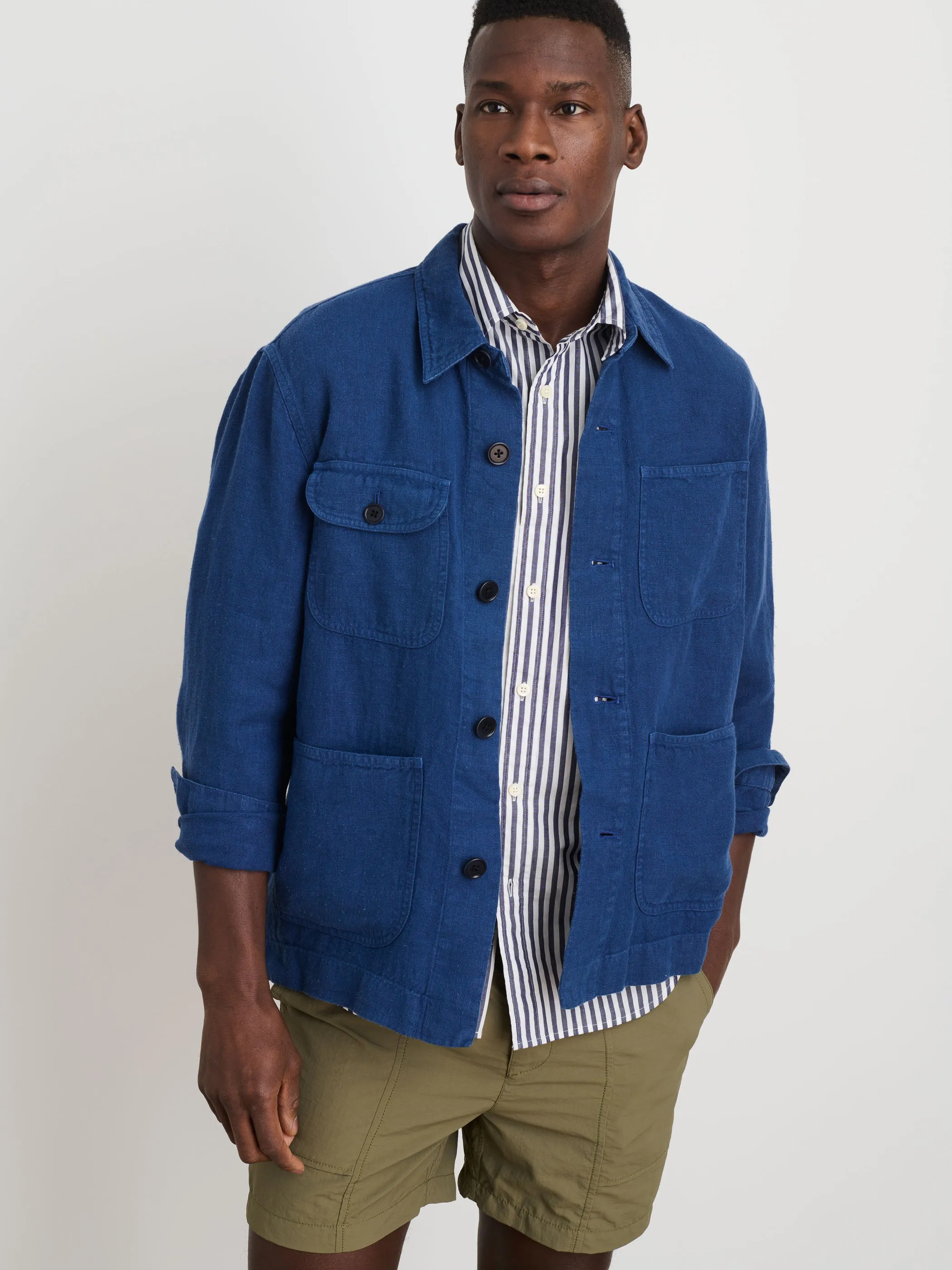 Garment Dyed Work Jacket in Linen sold by Alex Mill product image thumbnail 2