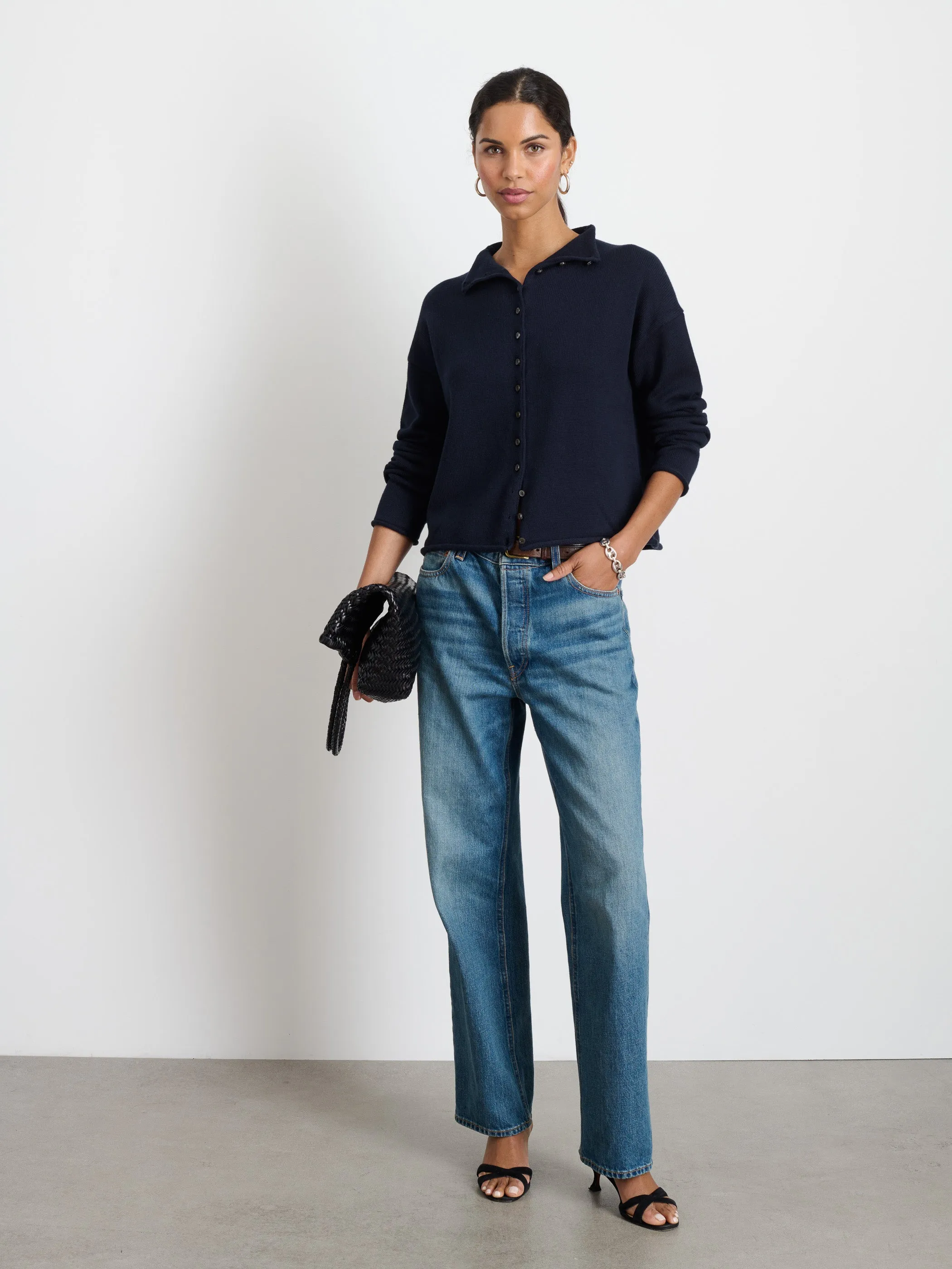 Taylor Cardigan in Cotton Cashmere sold by Alex Mill product image thumbnail 2