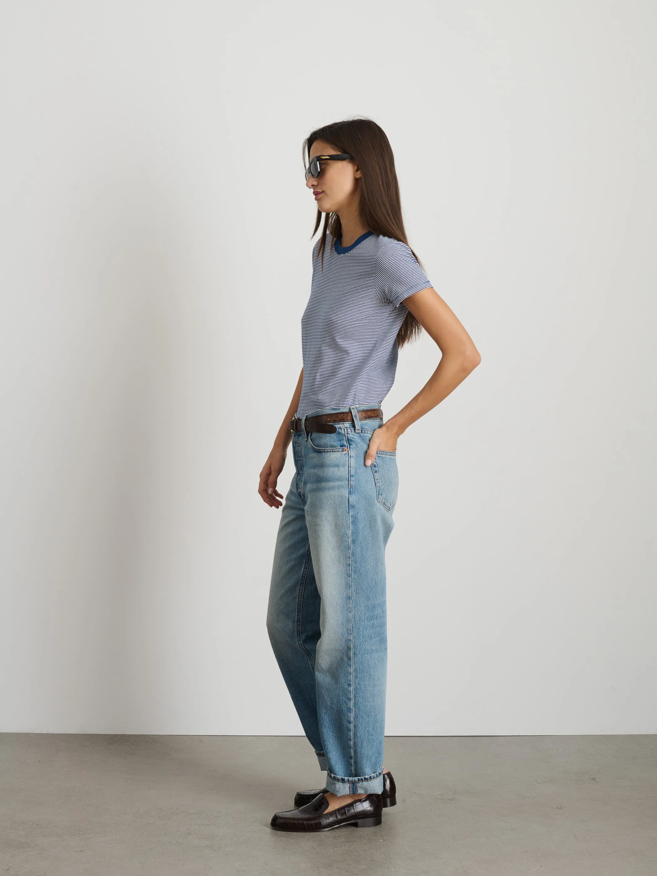 Prospect Tee in Striped Cotton Jersey sold by Alex Mill product image thumbnail 5