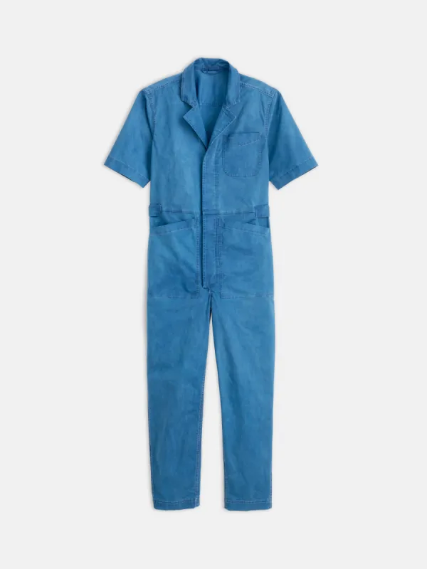 Indigo Dyed Standard Short Sleeve Jumpsuit sold by Alex Mill