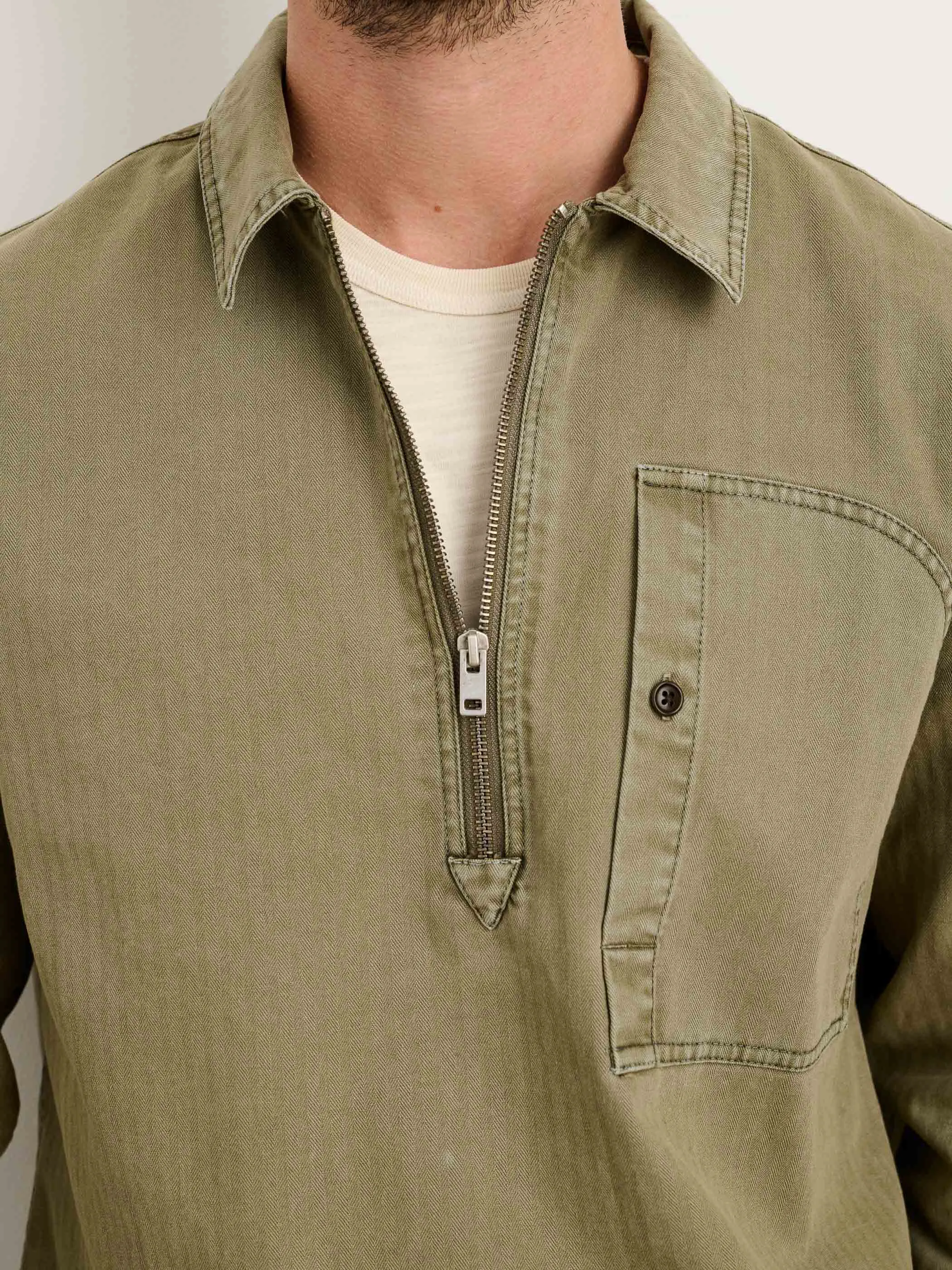 Ryder Popover In Cotton Herringbone sold by Alex Mill product image thumbnail 4