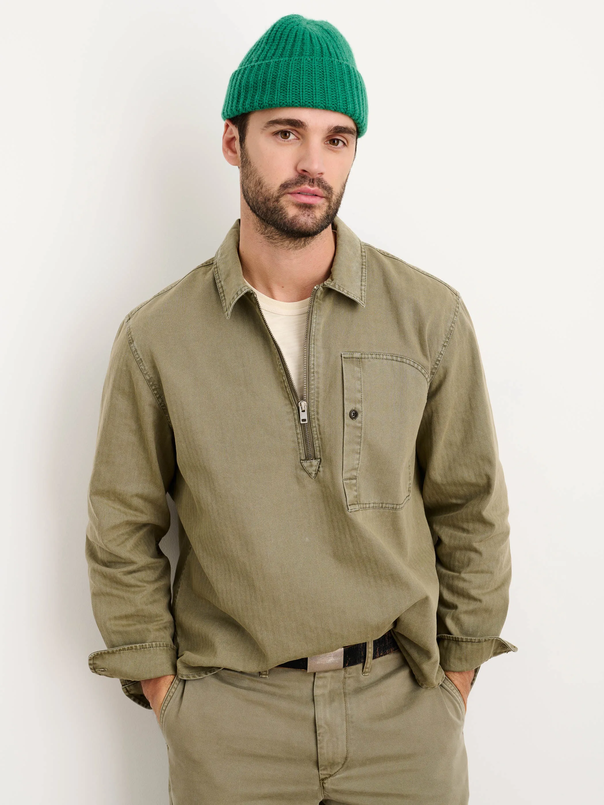 Ryder Popover In Cotton Herringbone sold by Alex Mill product image thumbnail 2