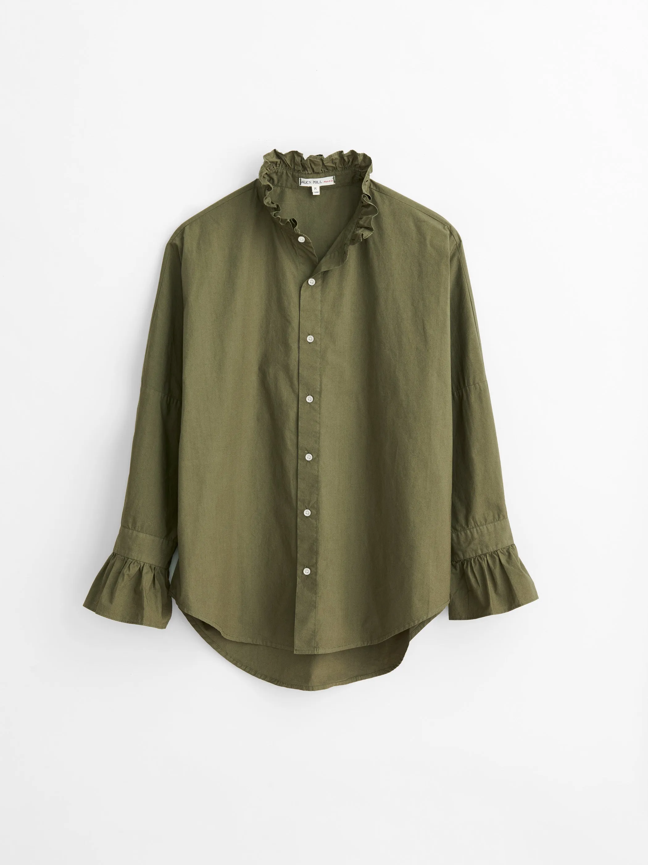 Easy Ruffle Shirt in Cotton Poplin sold by Alex Mill