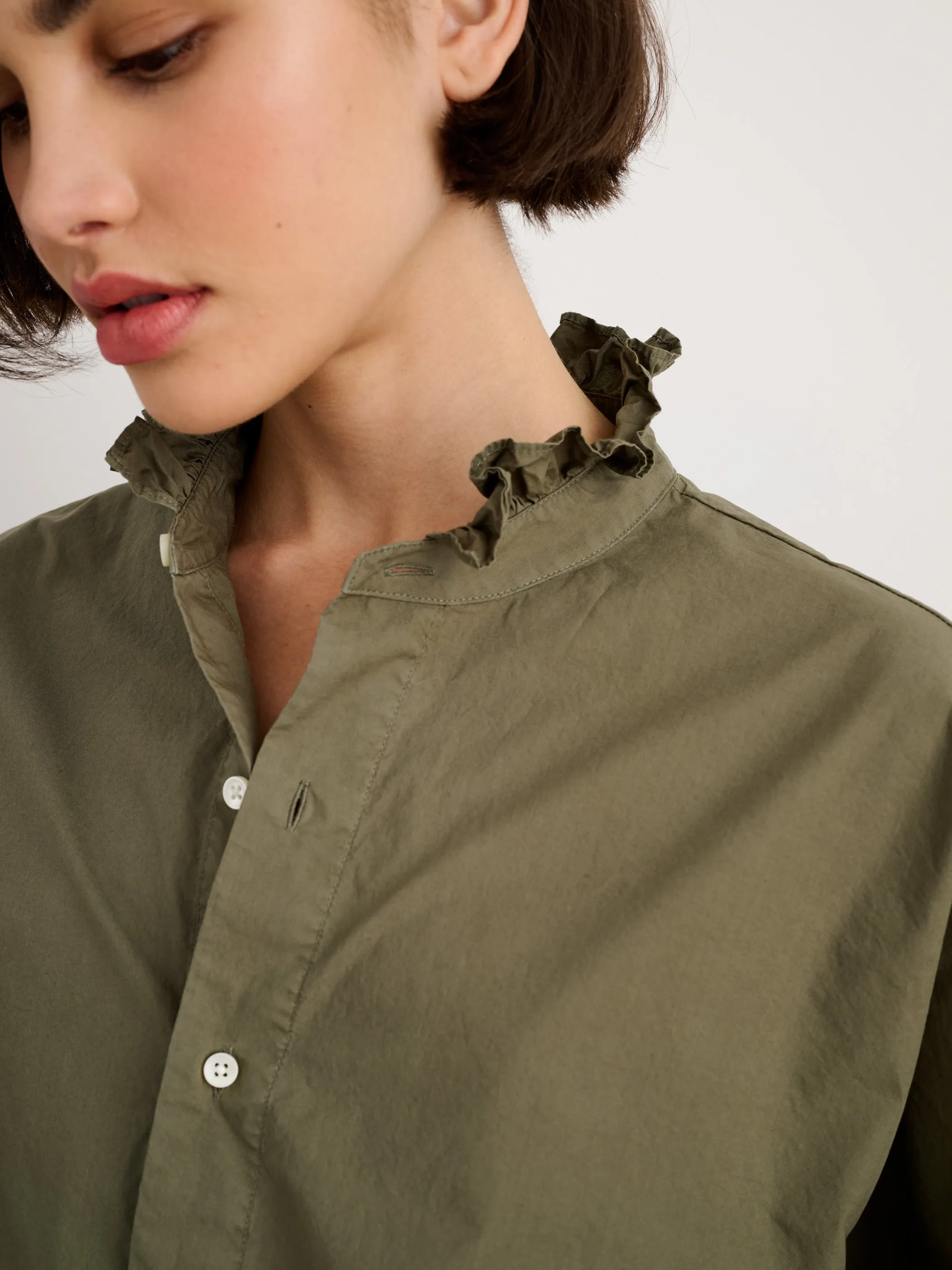 Easy Ruffle Shirt in Cotton Poplin sold by Alex Mill product image thumbnail 4