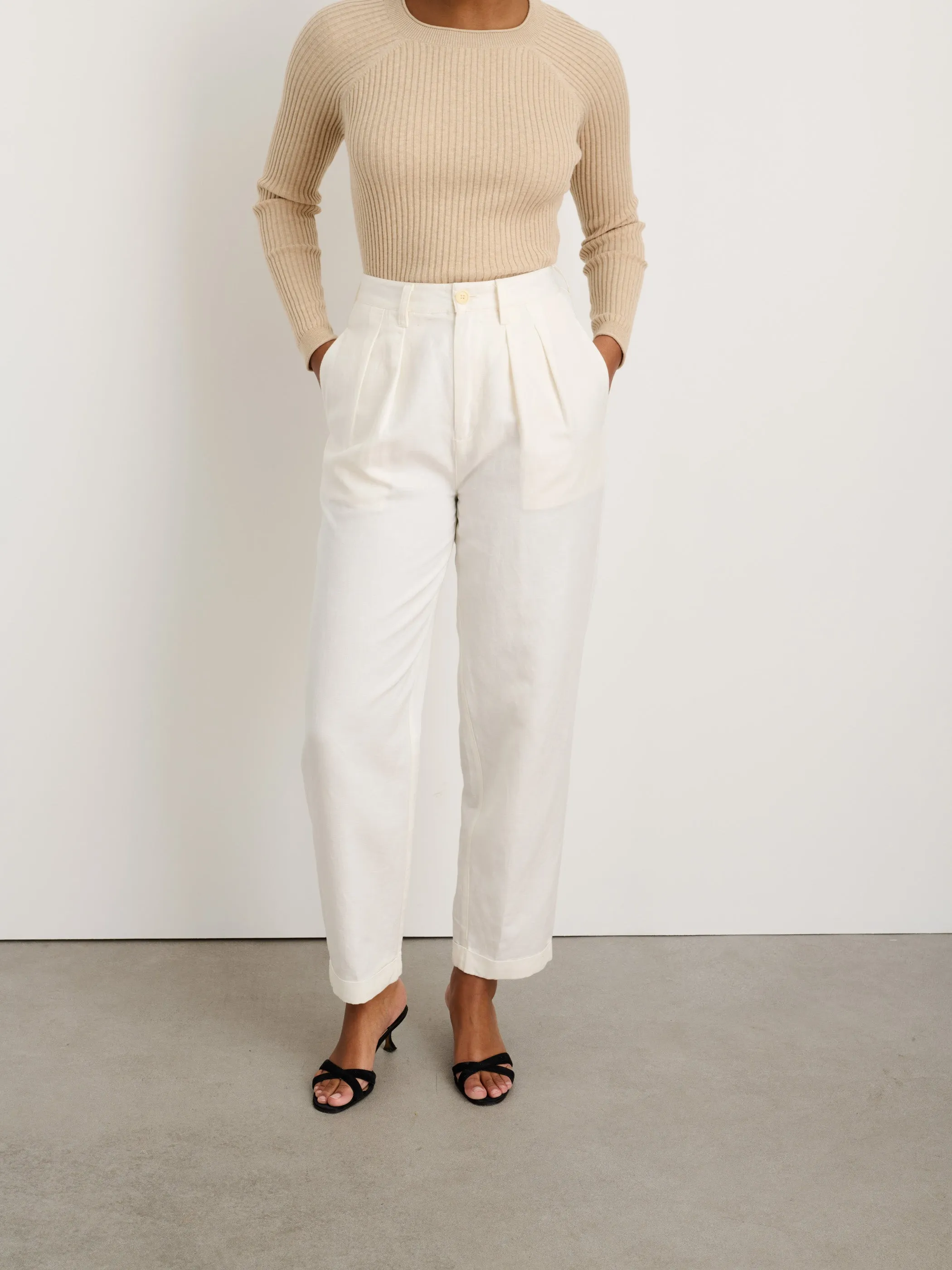 Double Pleat Pant in Twill sold by Alex Mill product image thumbnail 4