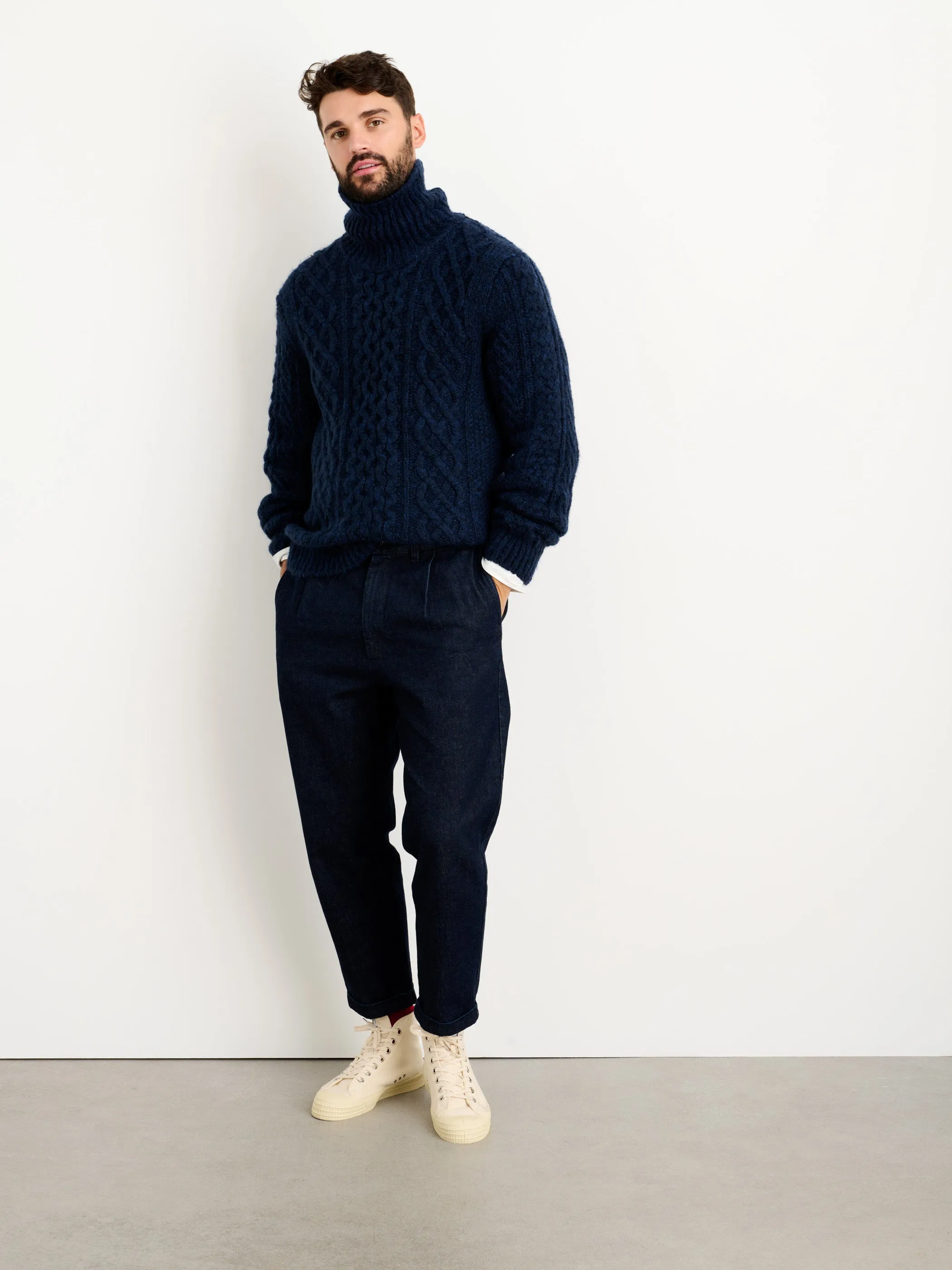 Fisherman Cable Turtleneck Sweater sold by Alex Mill product image thumbnail 2