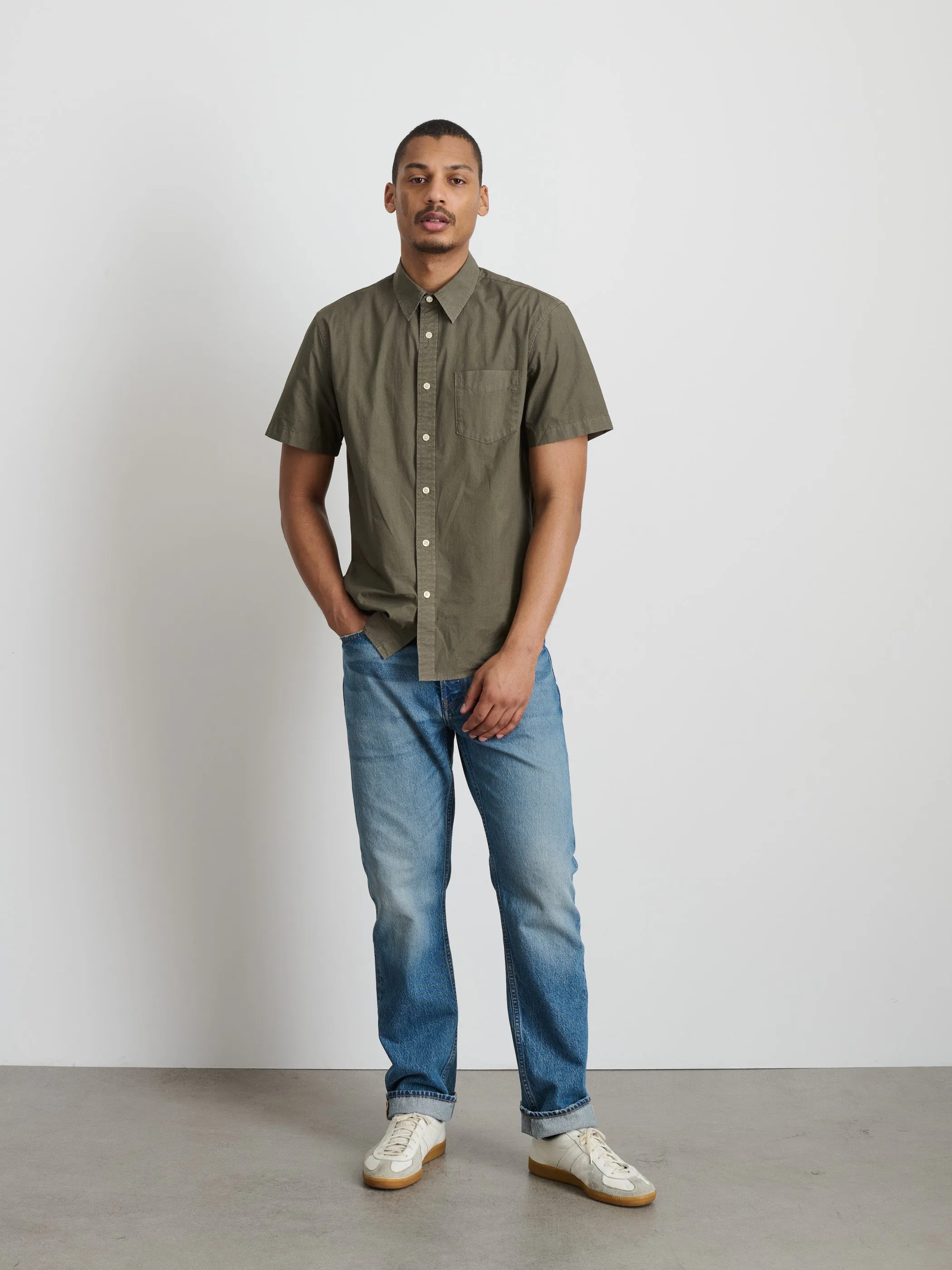 Short Sleeve Mill Shirt in Cotton Poplin sold by Alex Mill product image thumbnail 3