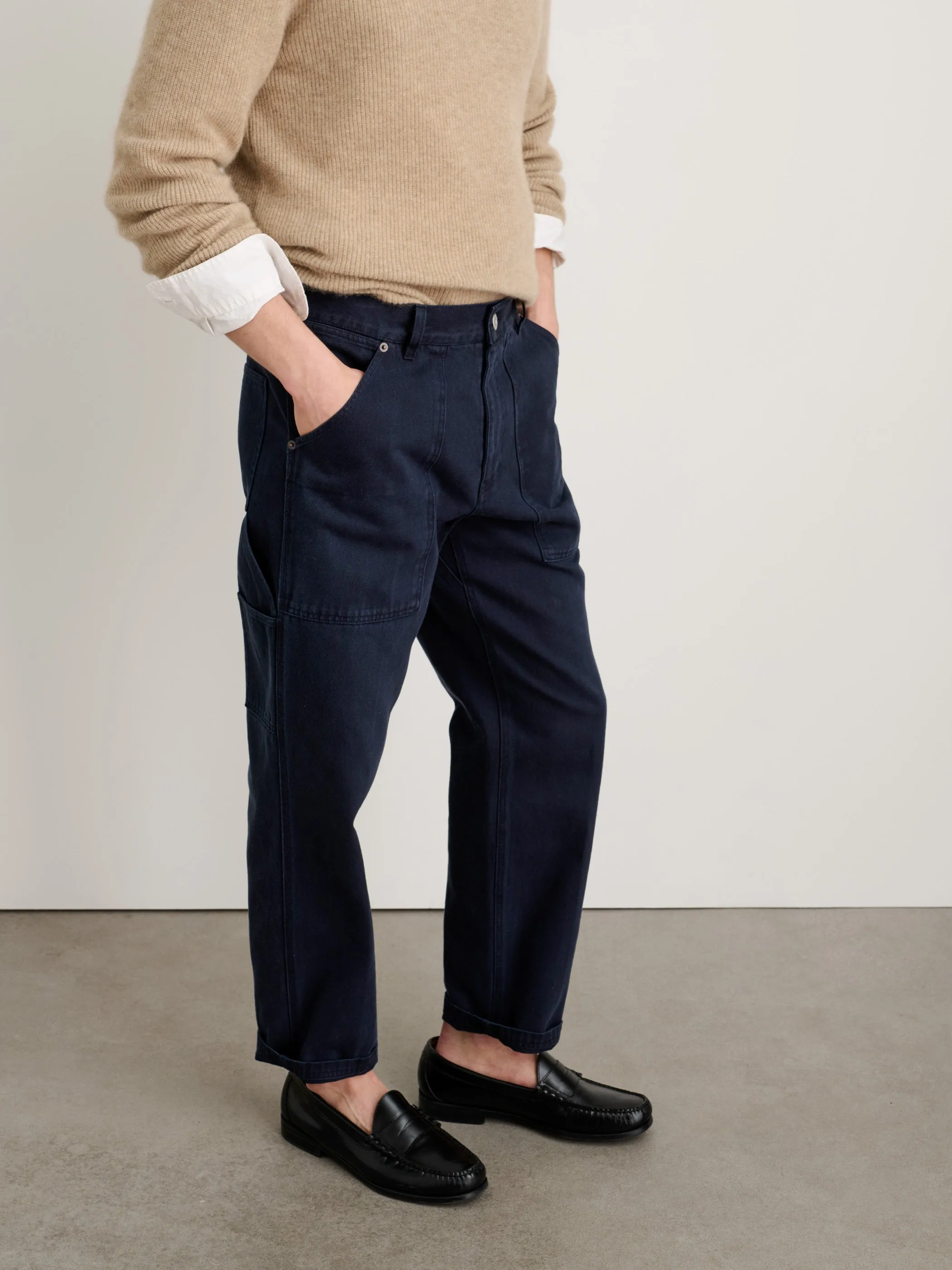 Painter Pant in Recycled Denim sold by Alex Mill product image thumbnail 3