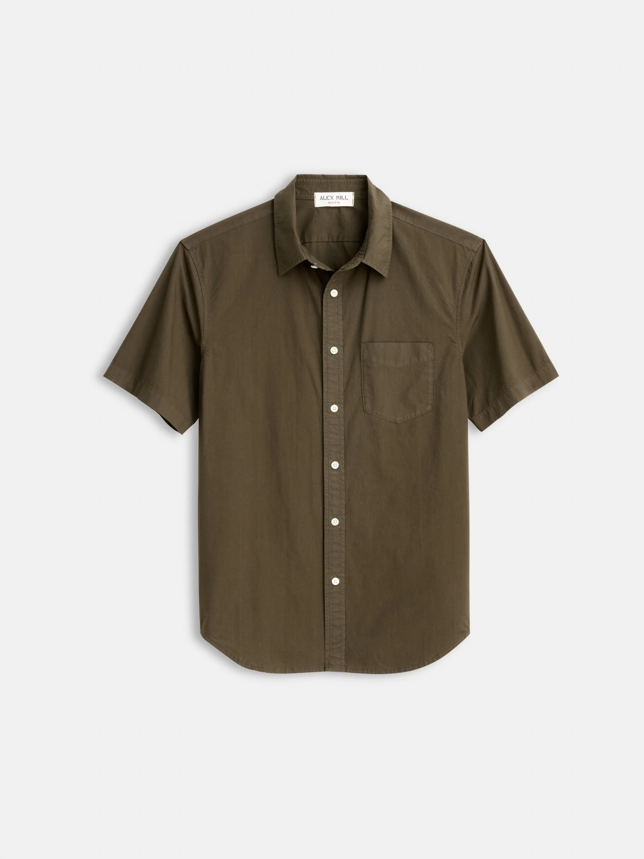 Short Sleeve Mill Shirt in Cotton Poplin sold by Alex Mill
