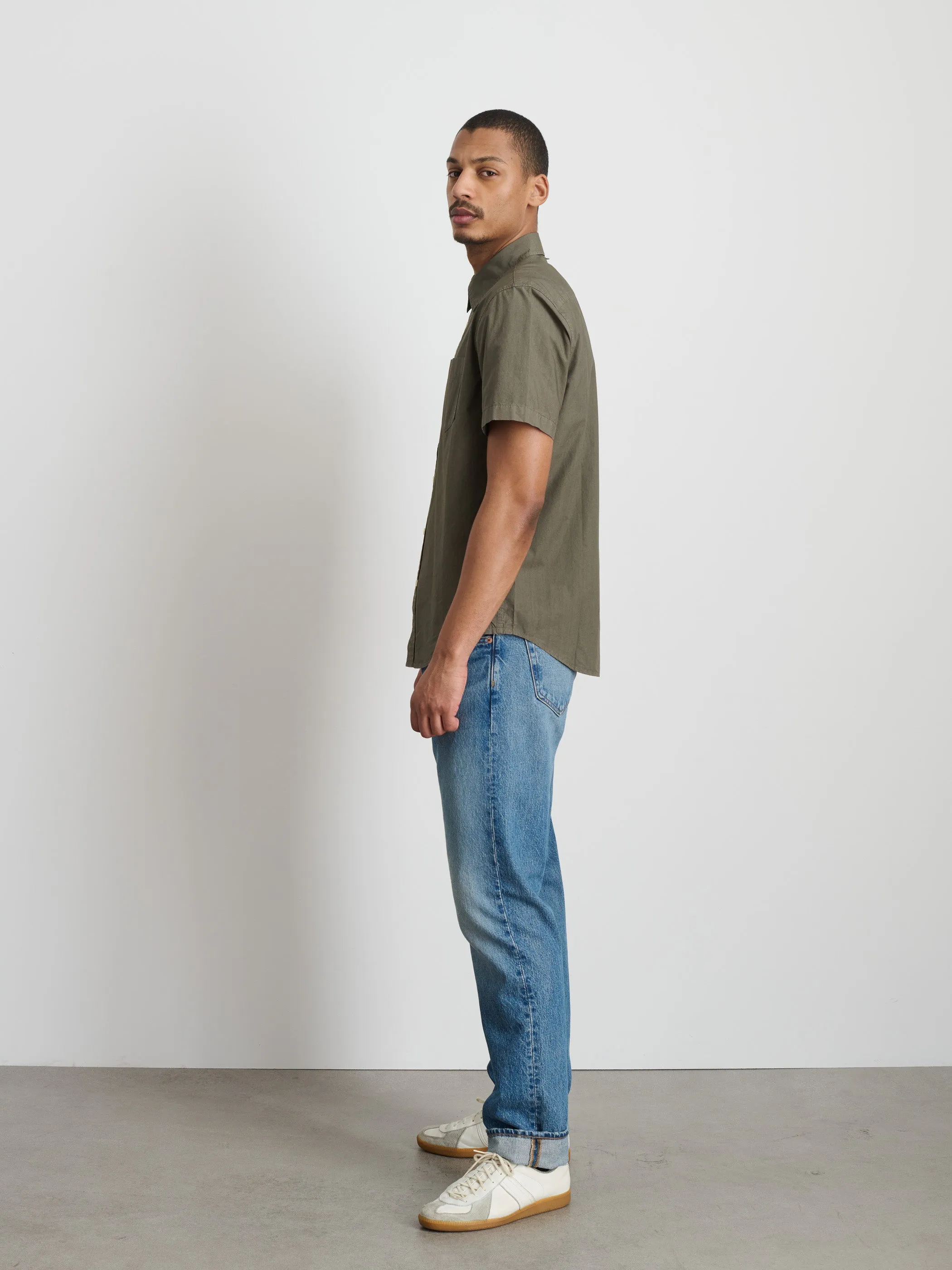 Short Sleeve Mill Shirt in Cotton Poplin sold by Alex Mill product image thumbnail 5