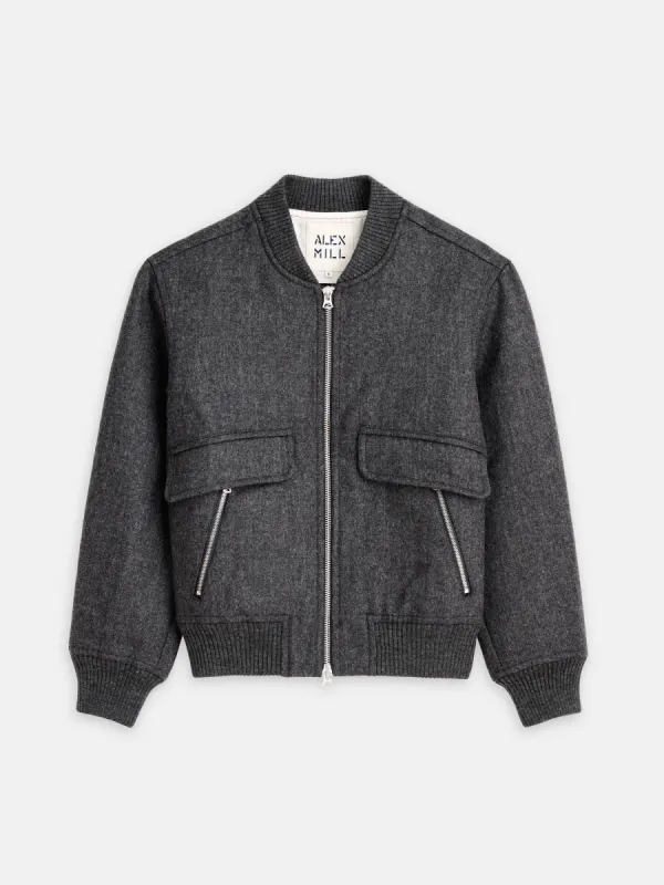 Dean Bomber Jacket in Italian Wool sold by Alex Mill