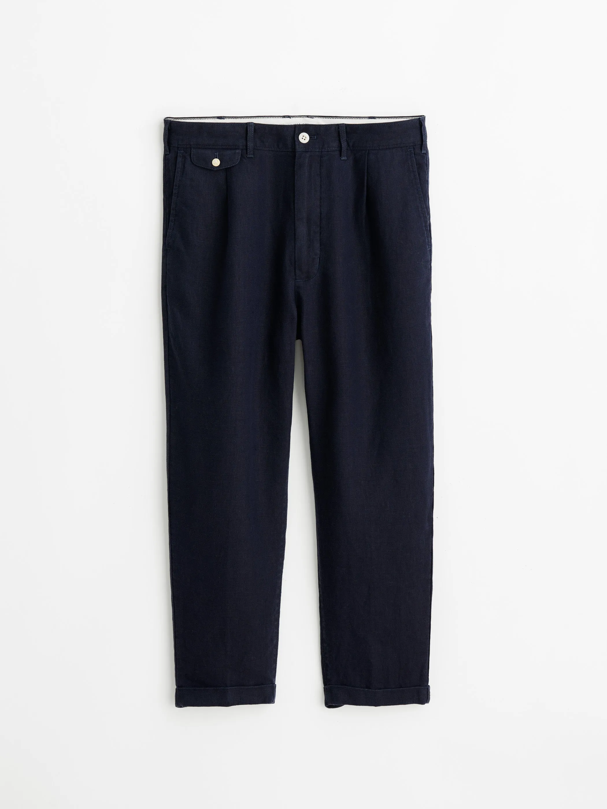 Standard Pleated Pant in Linen sold by Alex Mill