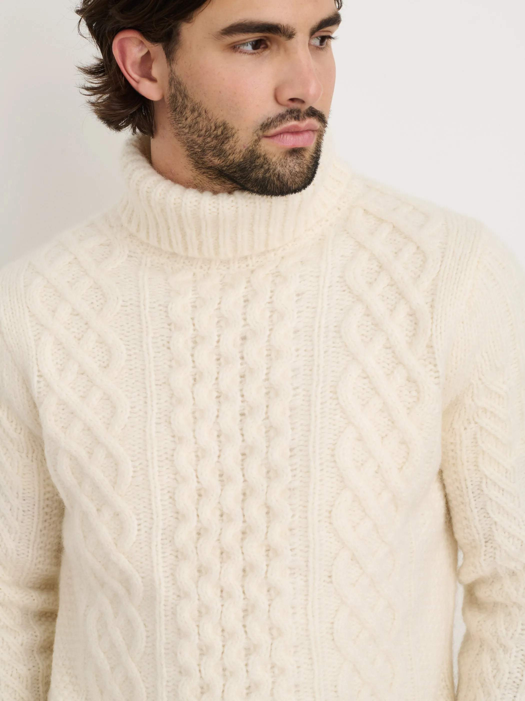Fisherman Cable Turtleneck Sweater sold by Alex Mill product image thumbnail 4