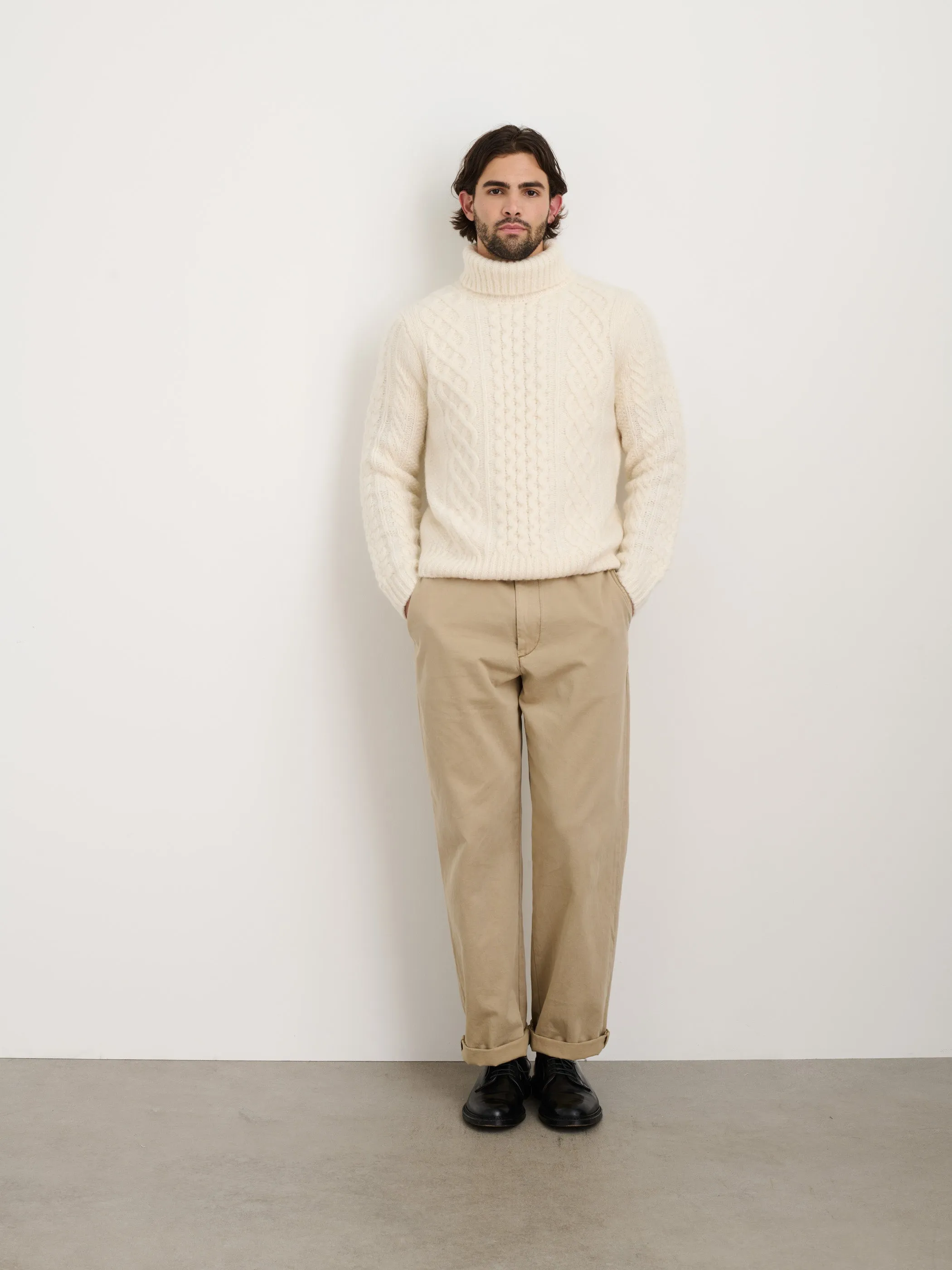 Fisherman Cable Turtleneck Sweater sold by Alex Mill product image thumbnail 3
