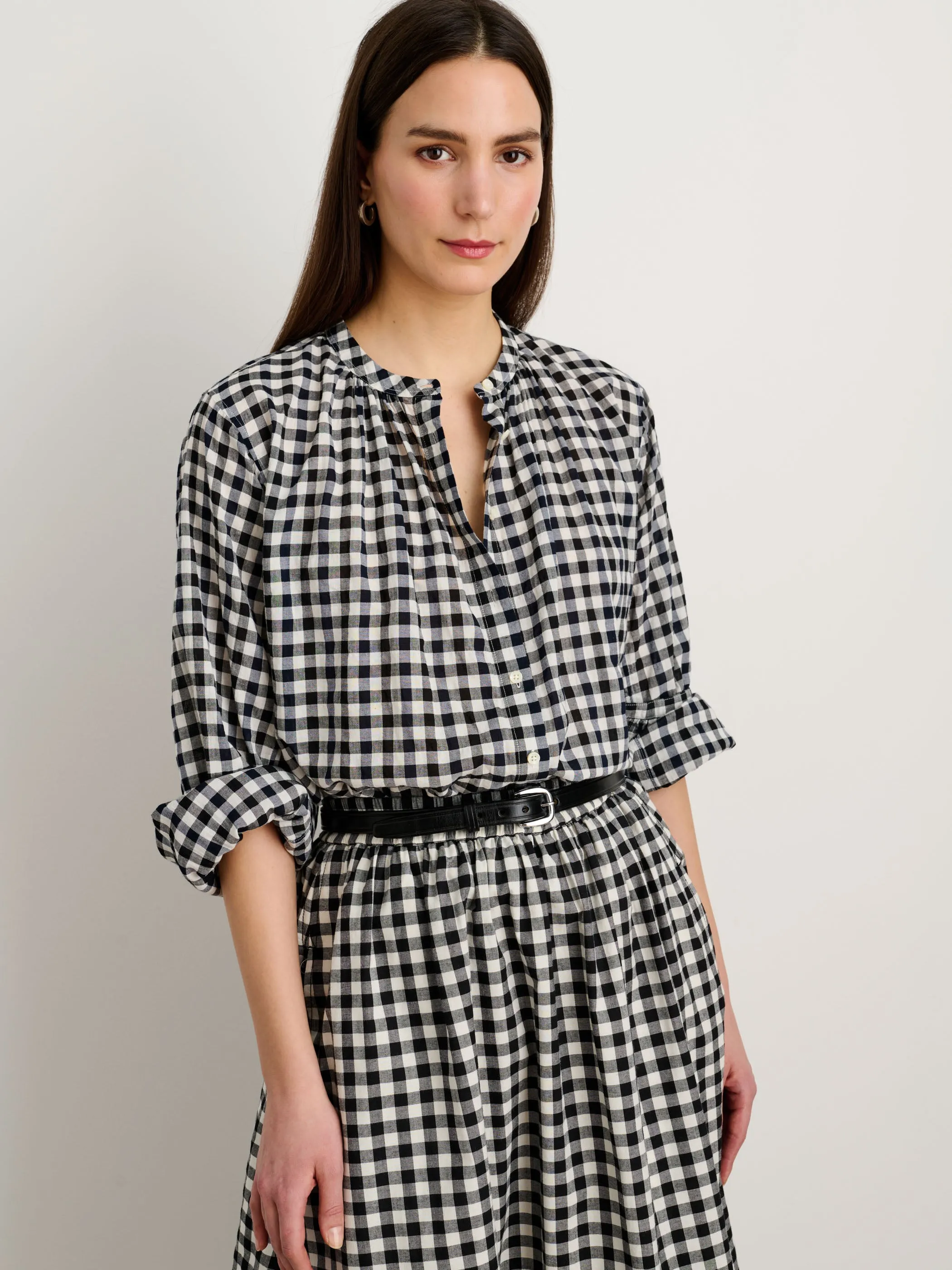 Katherine Shirt in Crinkle Gingham sold by Alex Mill product image thumbnail 3