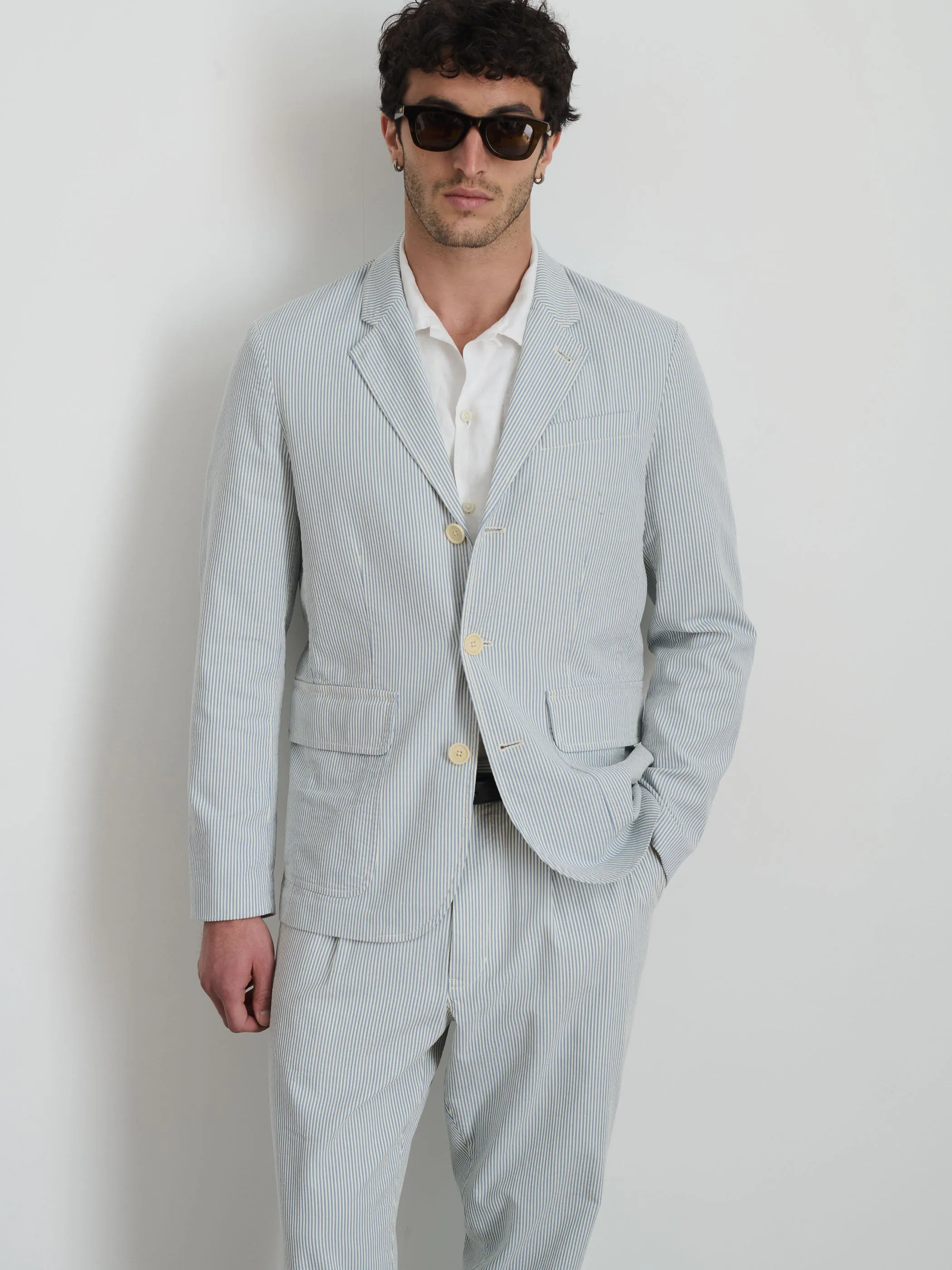 Mill Blazer In Seersucker sold by Alex Mill product image thumbnail 2