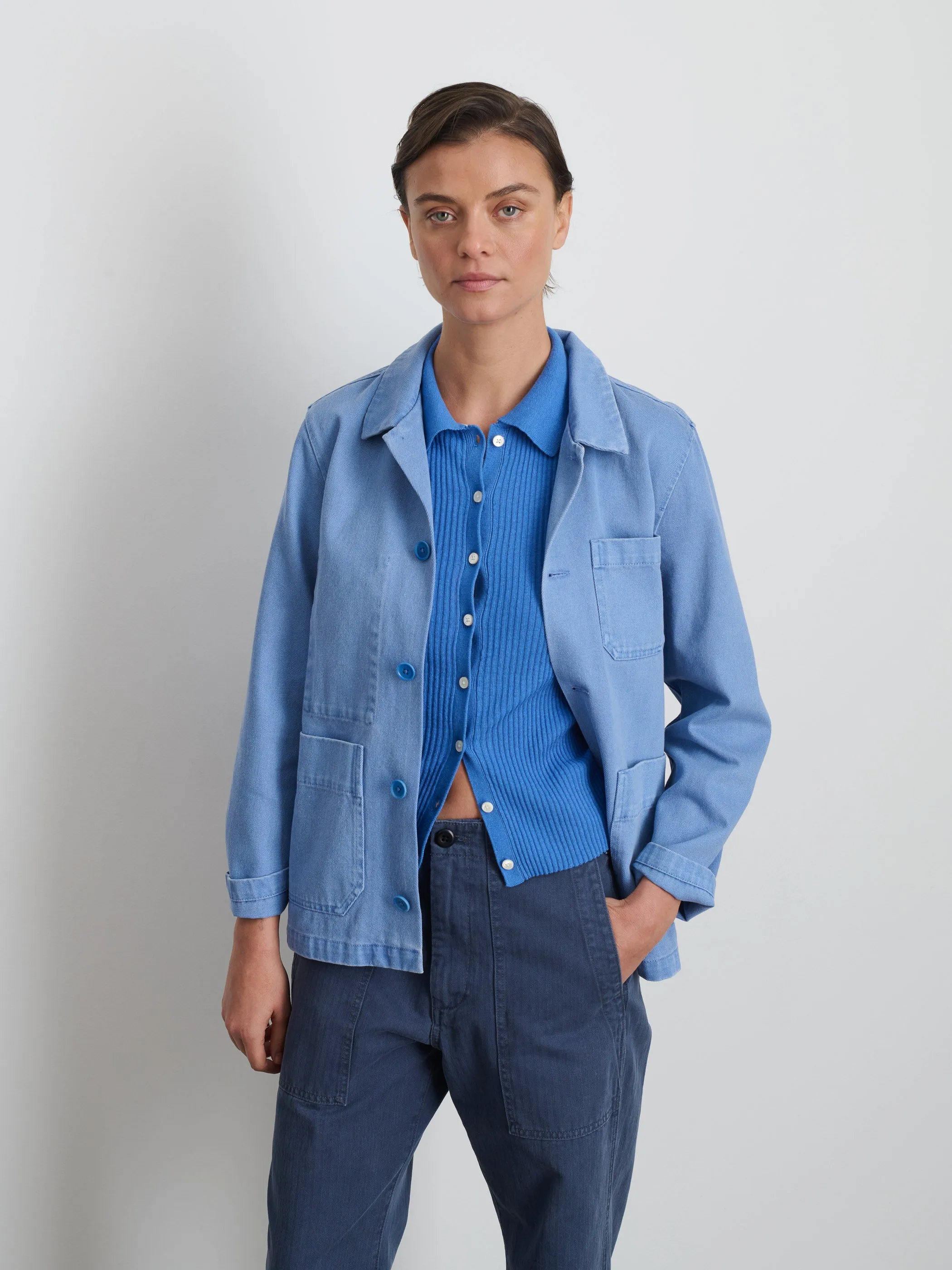 Britt Work Jacket in Recycled Denim sold by Alex Mill product image thumbnail 2