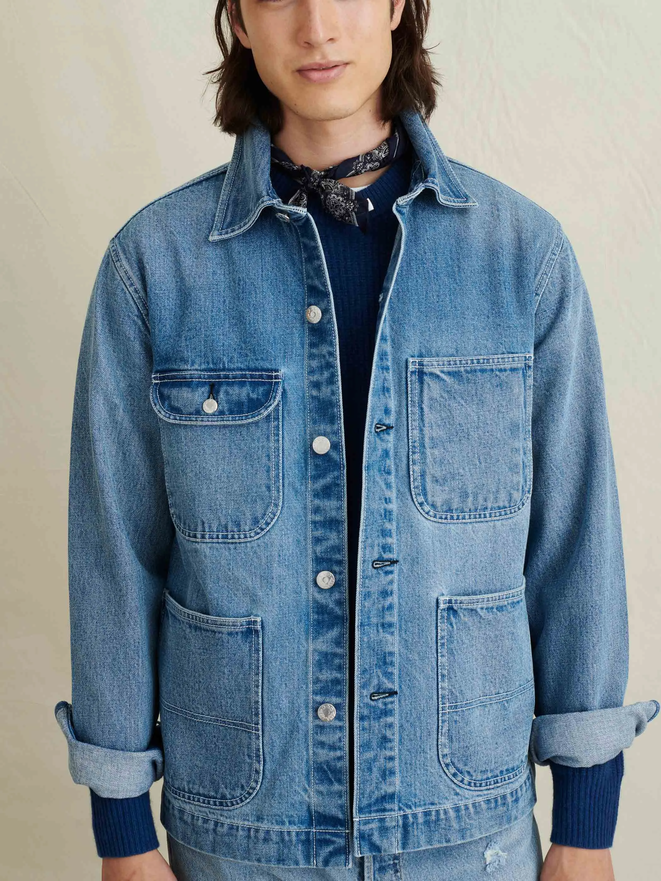 Work Jacket in Vintage Wash Denim sold by Alex Mill product image thumbnail 3