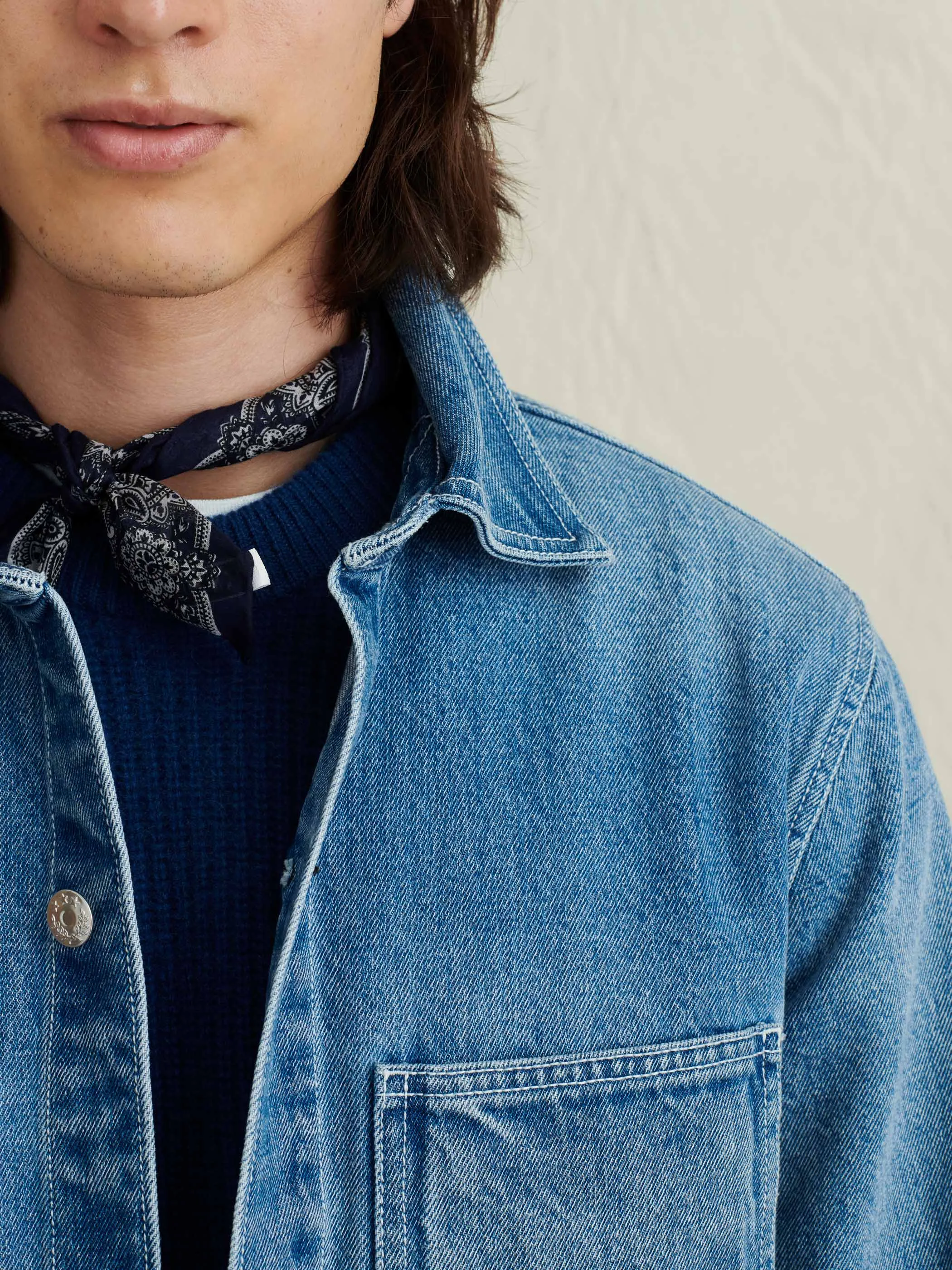 Work Jacket in Vintage Wash Denim sold by Alex Mill product image thumbnail 4