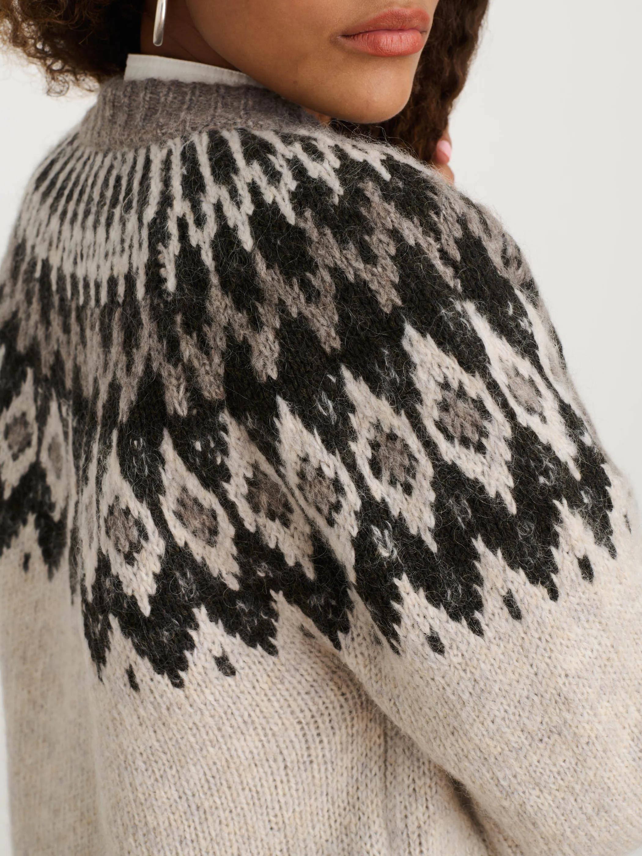 Ashwood Fair Isle Cardigan sold by Alex Mill product image thumbnail 4